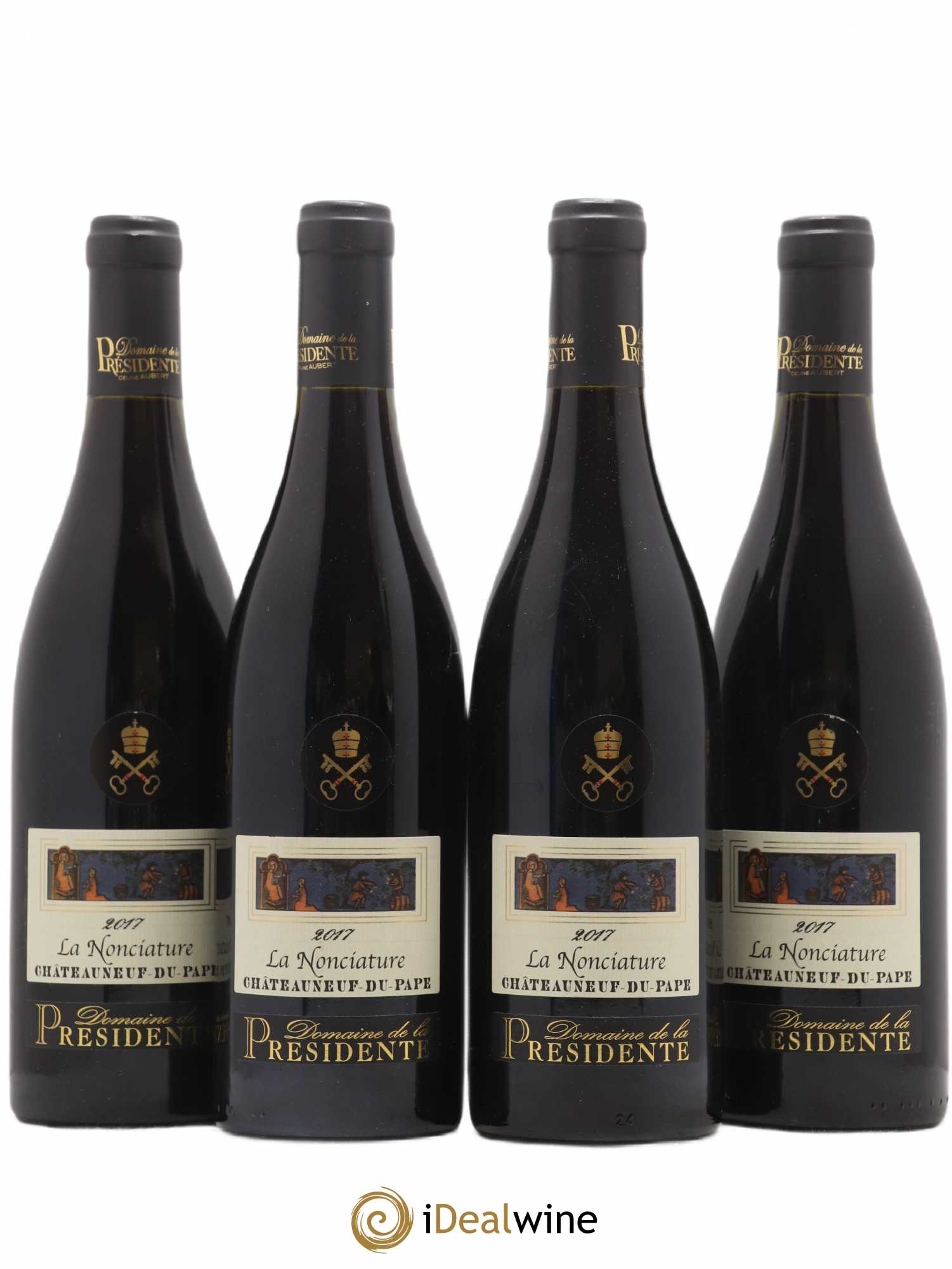 Châteauneuf-du-Pape La Nonciature Domaine de la Présidente 2017 - Posten von 4 Flaschen - 0