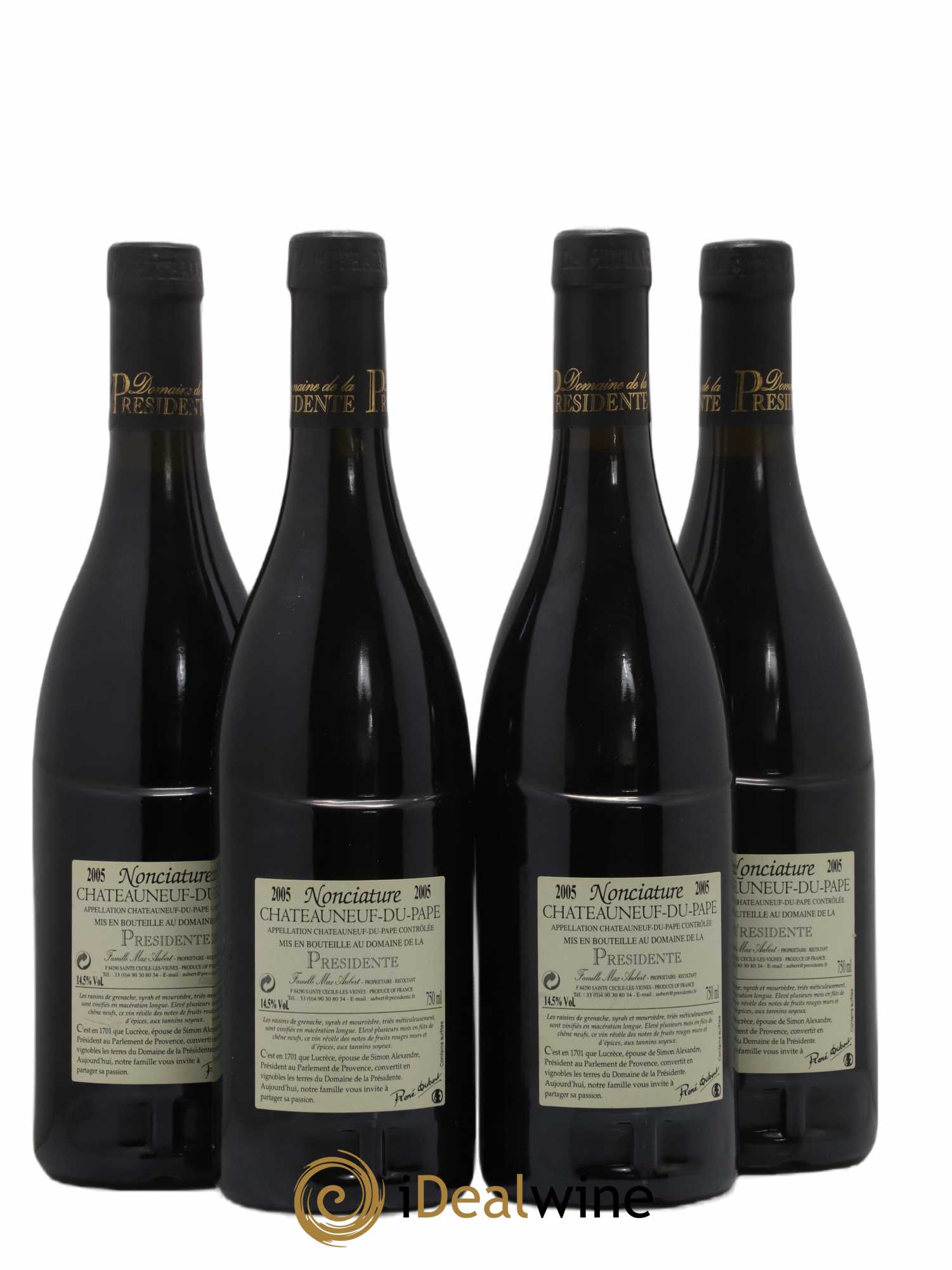 Châteauneuf-du-Pape La Nonciature Domaine de la Présidente 2005 - Posten von 4 Flaschen - 1