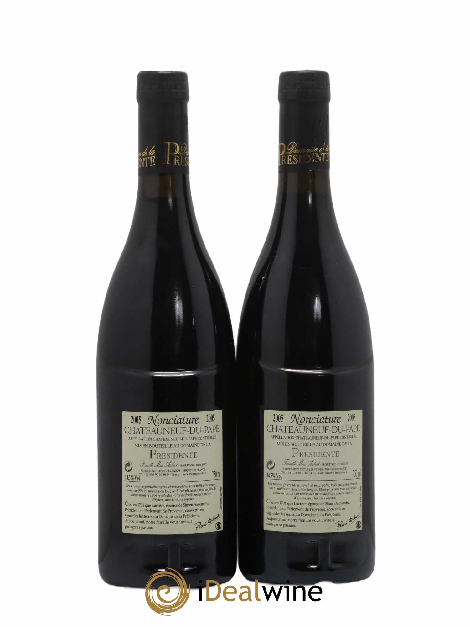 Châteauneuf-du-Pape La Nonciature Domaine de la Présidente 2005 - Posten von 2 Flaschen - 1