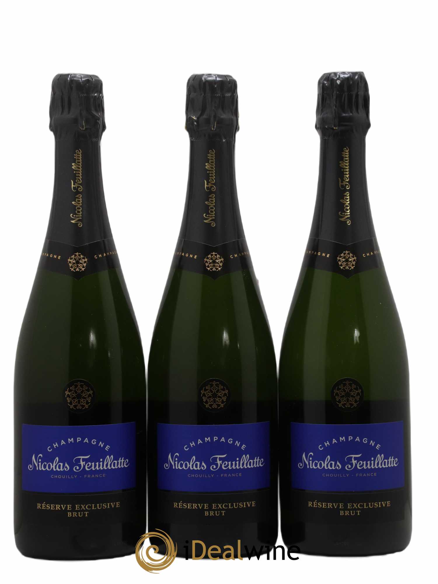 Champagne Réserve Exclusive Nicolas Feuillatte Brut - Lot of 3 bottles - 0