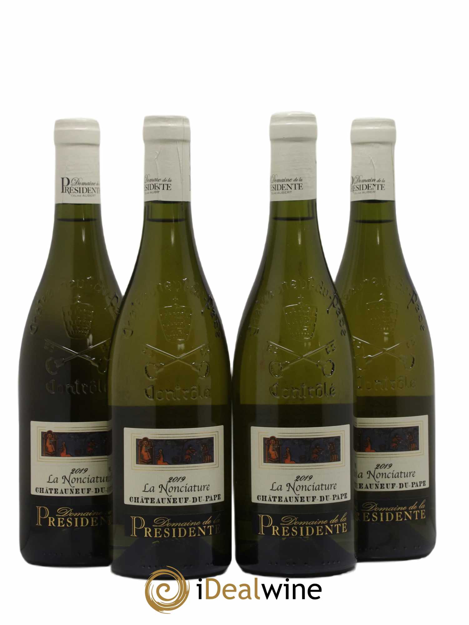 Châteauneuf-du-Pape La Nonciature Domaine de la Présidente 2019 - Posten von 4 Flaschen - 0
