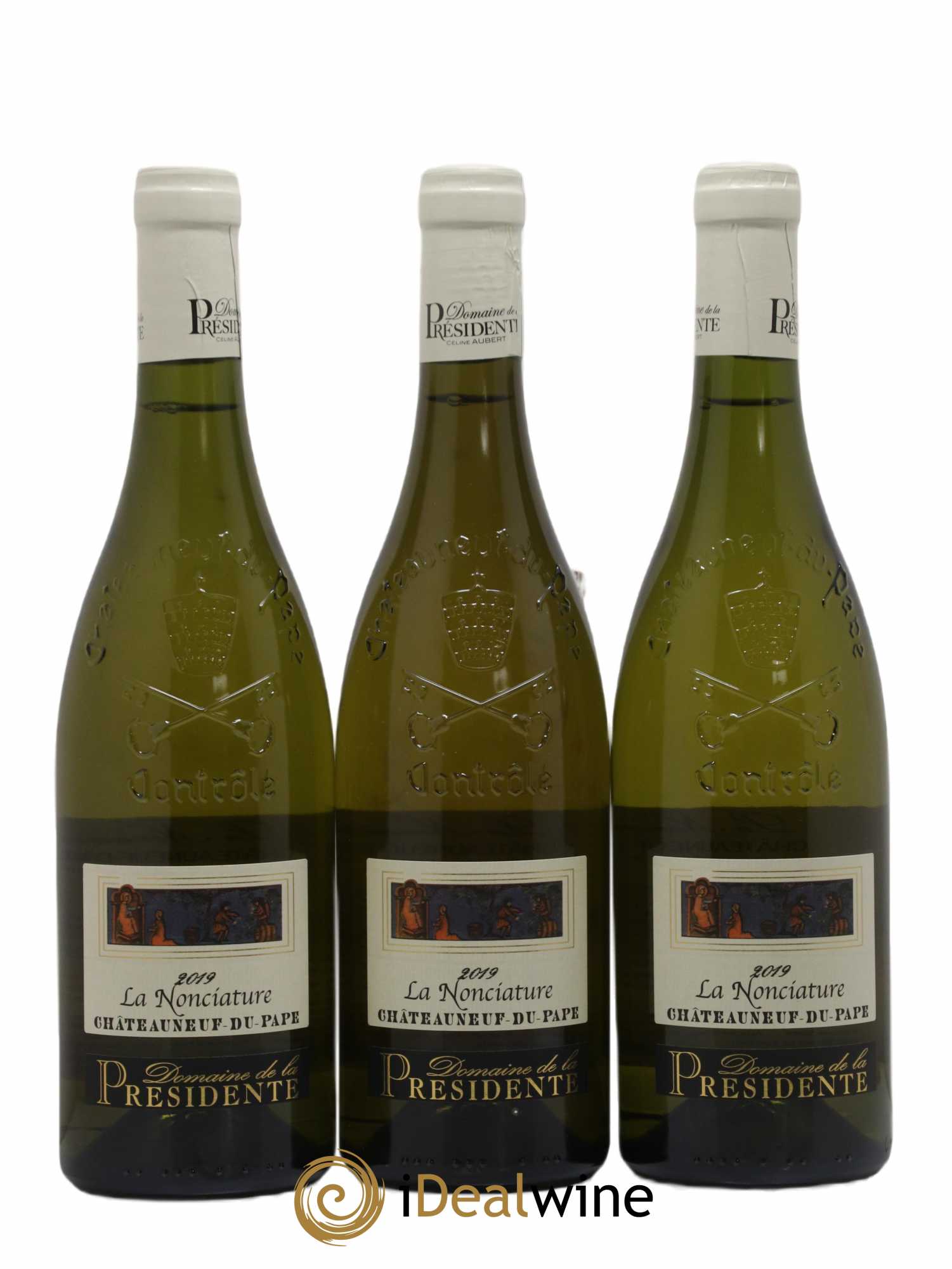 Châteauneuf-du-Pape La Nonciature Domaine de la Présidente 2019 - Posten von 3 Flaschen - 0