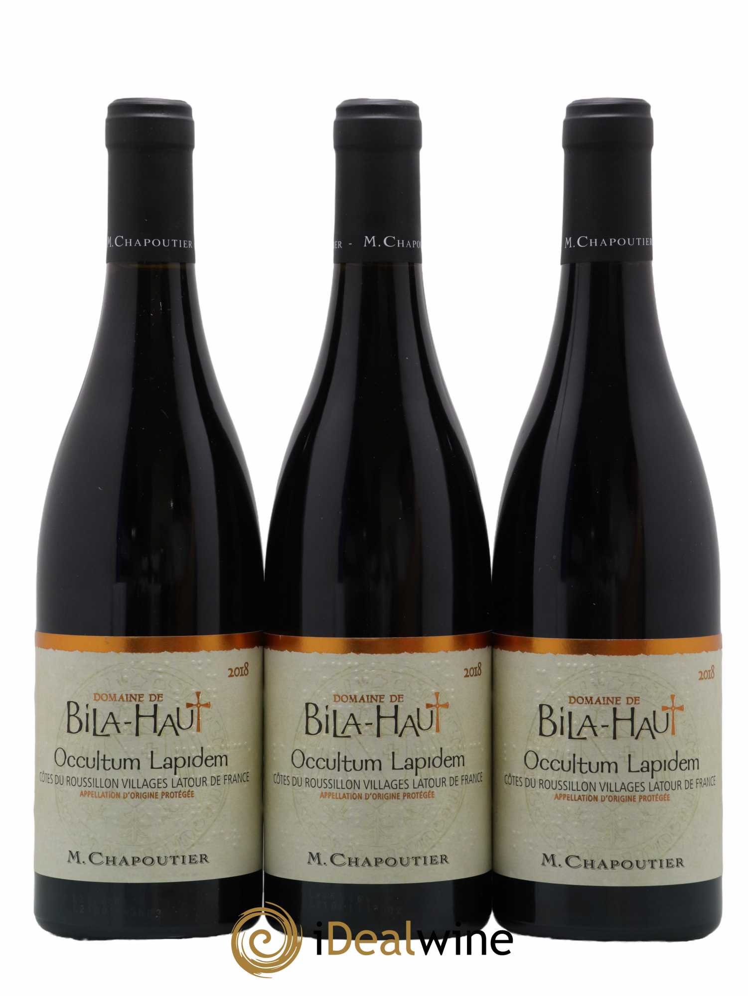 Côtes du Roussillon Villages Latour de France Bila-Haut (Domaine) Occultum Lapidem Chapoutier 2018 - Lot de 3 bouteilles - 0