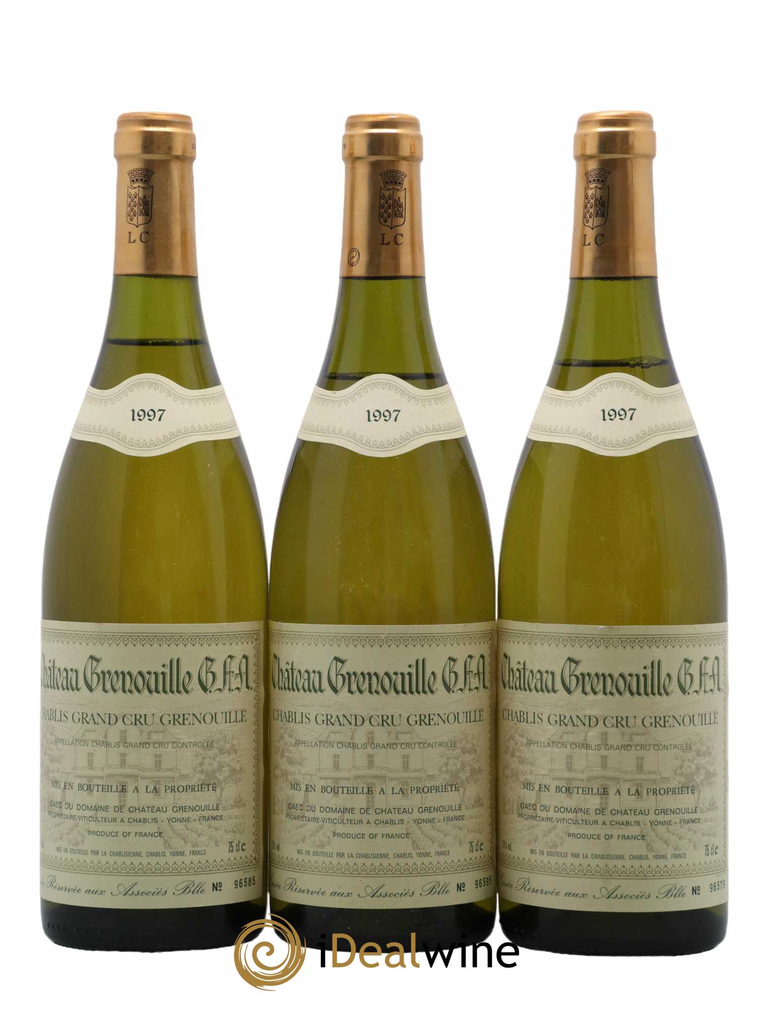 Chablis Grand Cru Grenouilles Château Grenouille - La Chablisienne 1997 - Lot de 3 bouteilles - 0