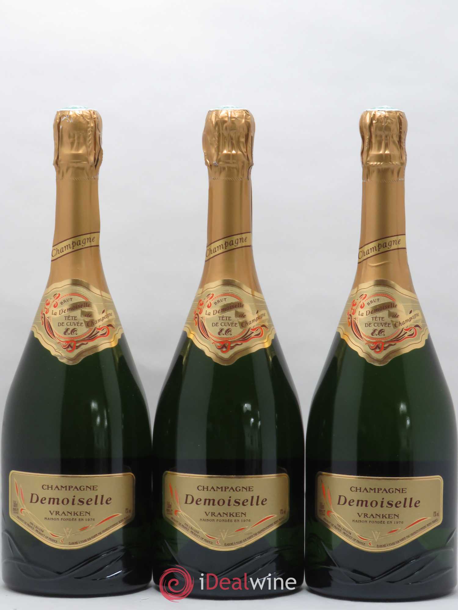 Champagne Vranken Tête de Cuvée - Posten von 3 Flaschen - 0