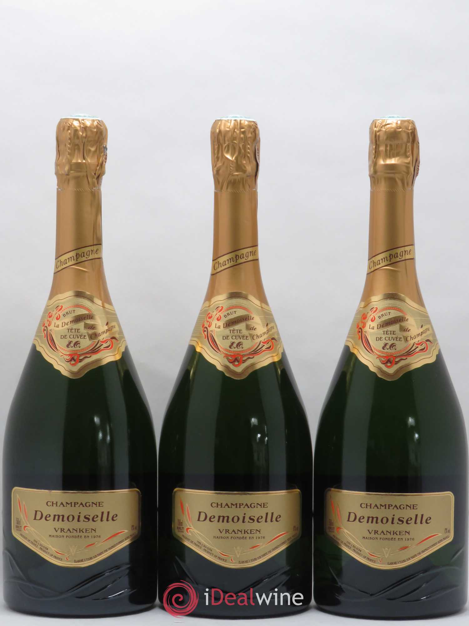 Champagne Vranken Tête de Cuvée - Posten von 3 Flaschen - 0