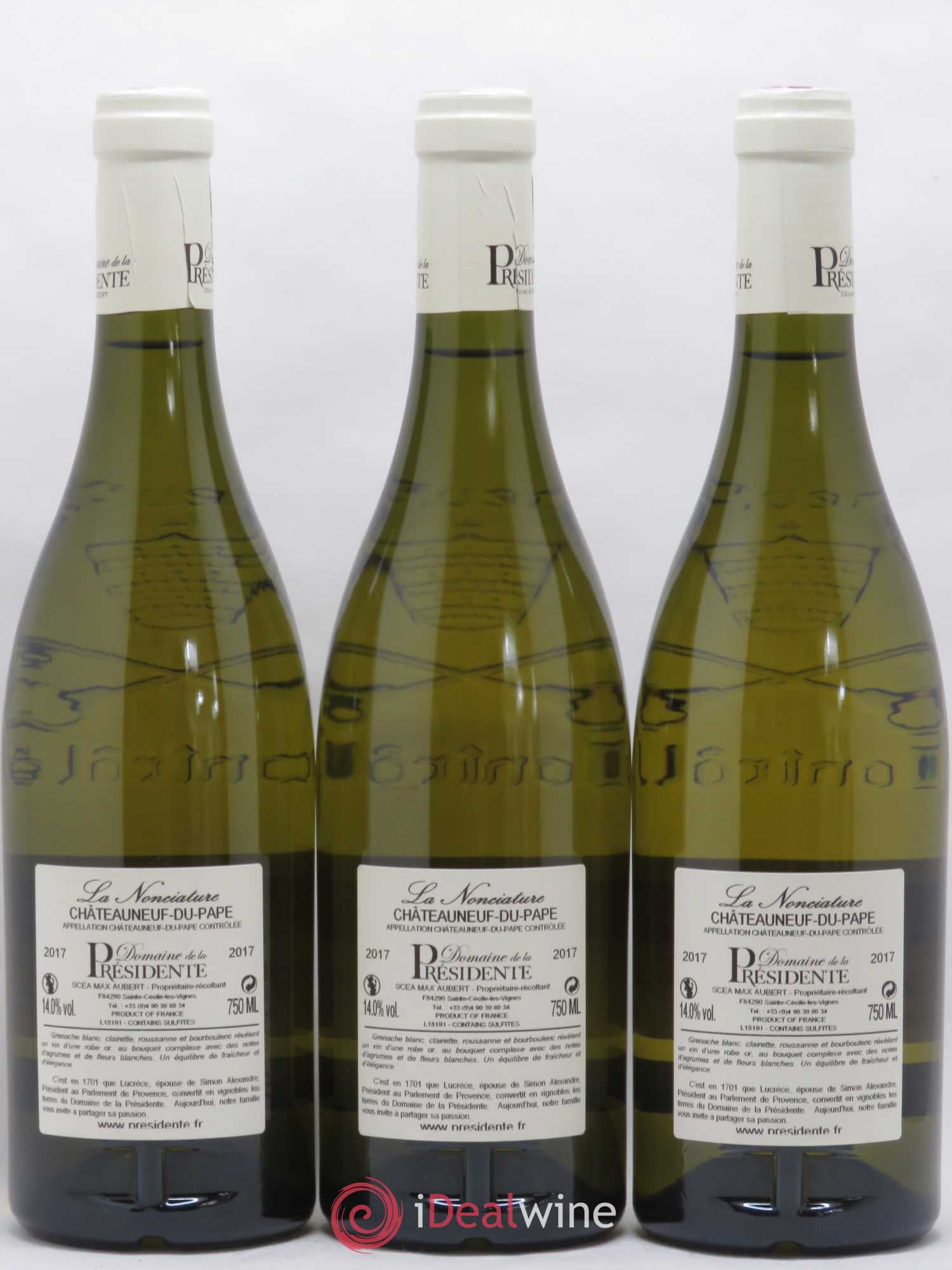 Châteauneuf-du-Pape La Nonciature Domaine de la Présidente 2017 - Posten von 3 Flaschen - 1