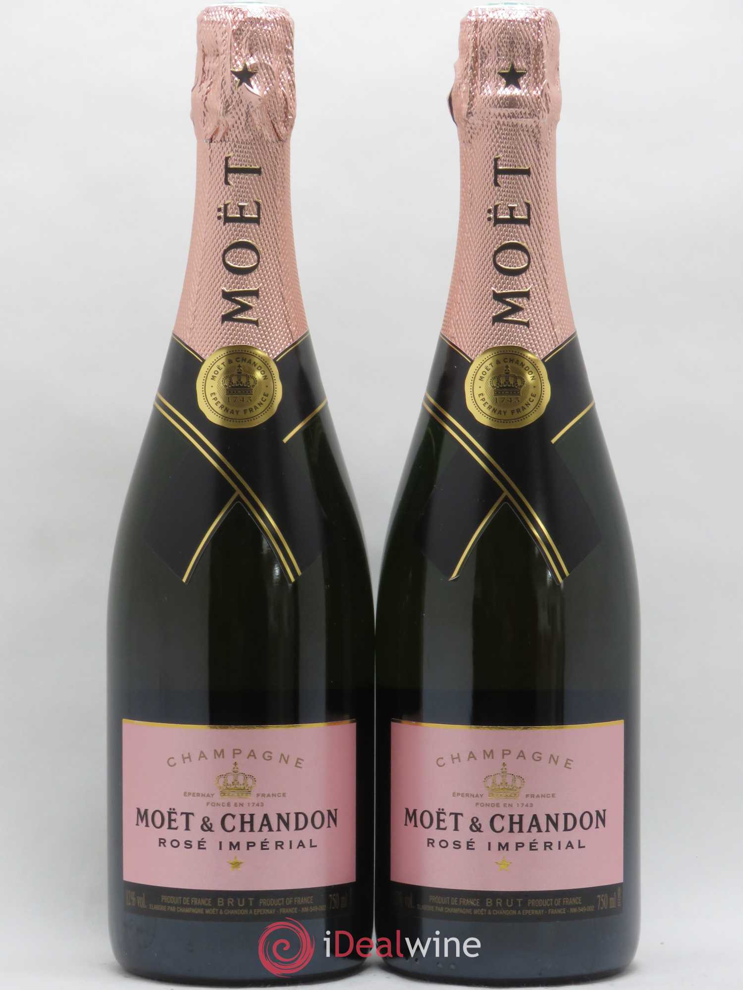 Champagne - Rosé Impérial Moët et Chandon - Lot de 2 bouteilles - 0