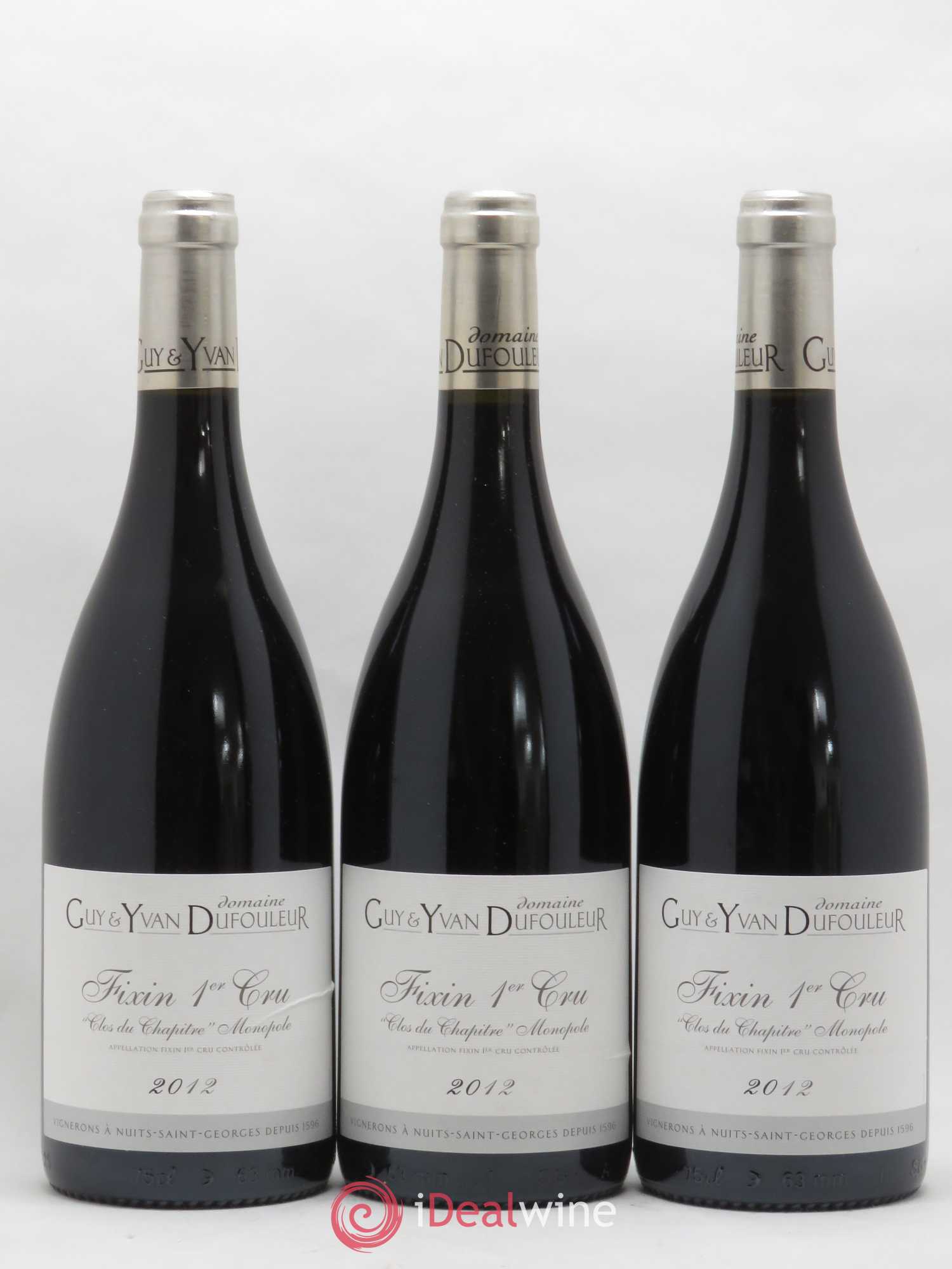 Fixin 1er Cru Clos Du Chapitre Dufouleur 2012 - Posten von 3 Flaschen - 0