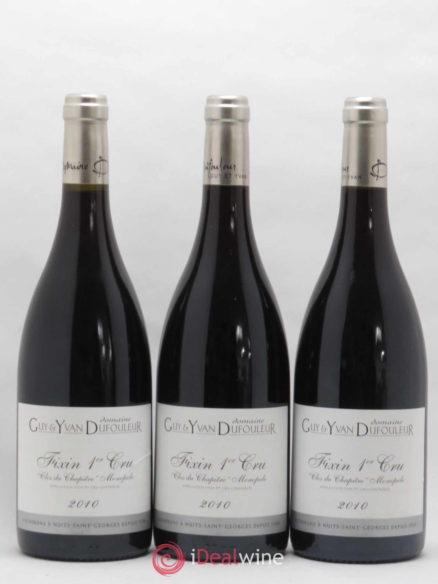 Fixin 1er Cru Clos Du Chapitre Dufouleur 2010 - Posten von 3 Flaschen - 0