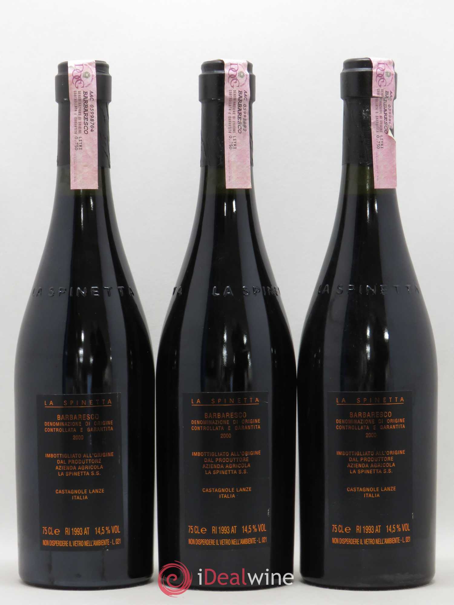 Barbaresco DOCG Vigneto Gallina Vursu La Spinetta - Giorgio Rivetti 2000 - Lot de 3 bouteilles - 1
