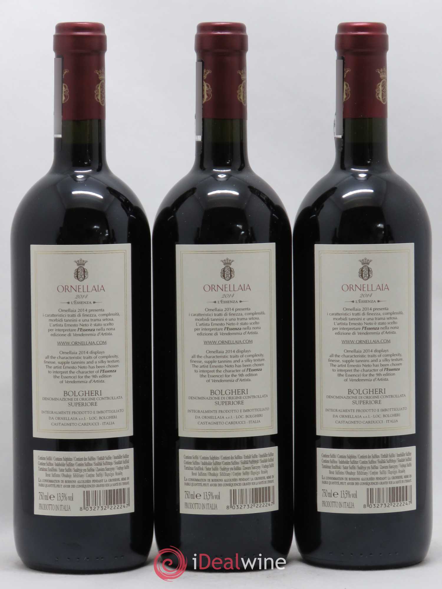 Bolgheri DOC Superiore Ornellaia Tenuta Dell'Ornellaia - Frescobaldi L'Essenza 2014 - Lot of 6 bottles - 2