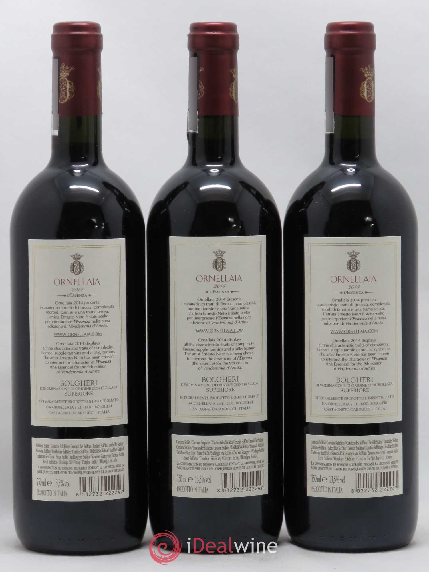 Bolgheri DOC Superiore Ornellaia Tenuta Dell'Ornellaia - Frescobaldi L'Essenza 2014 - Lot of 6 bottles - 4