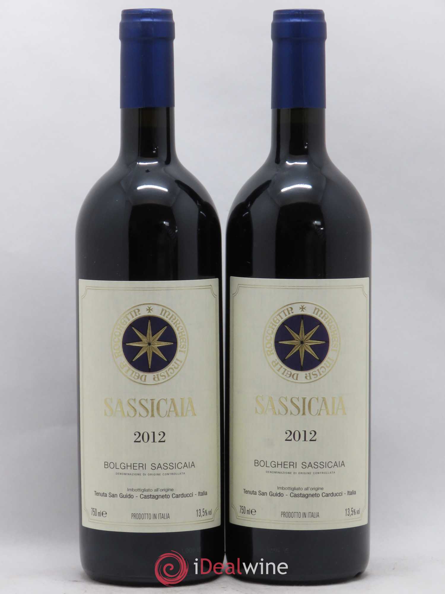 Bolgheri DOC Sassicaia Tenuta San Guido 2012 - Lot de 2 bouteilles - 0