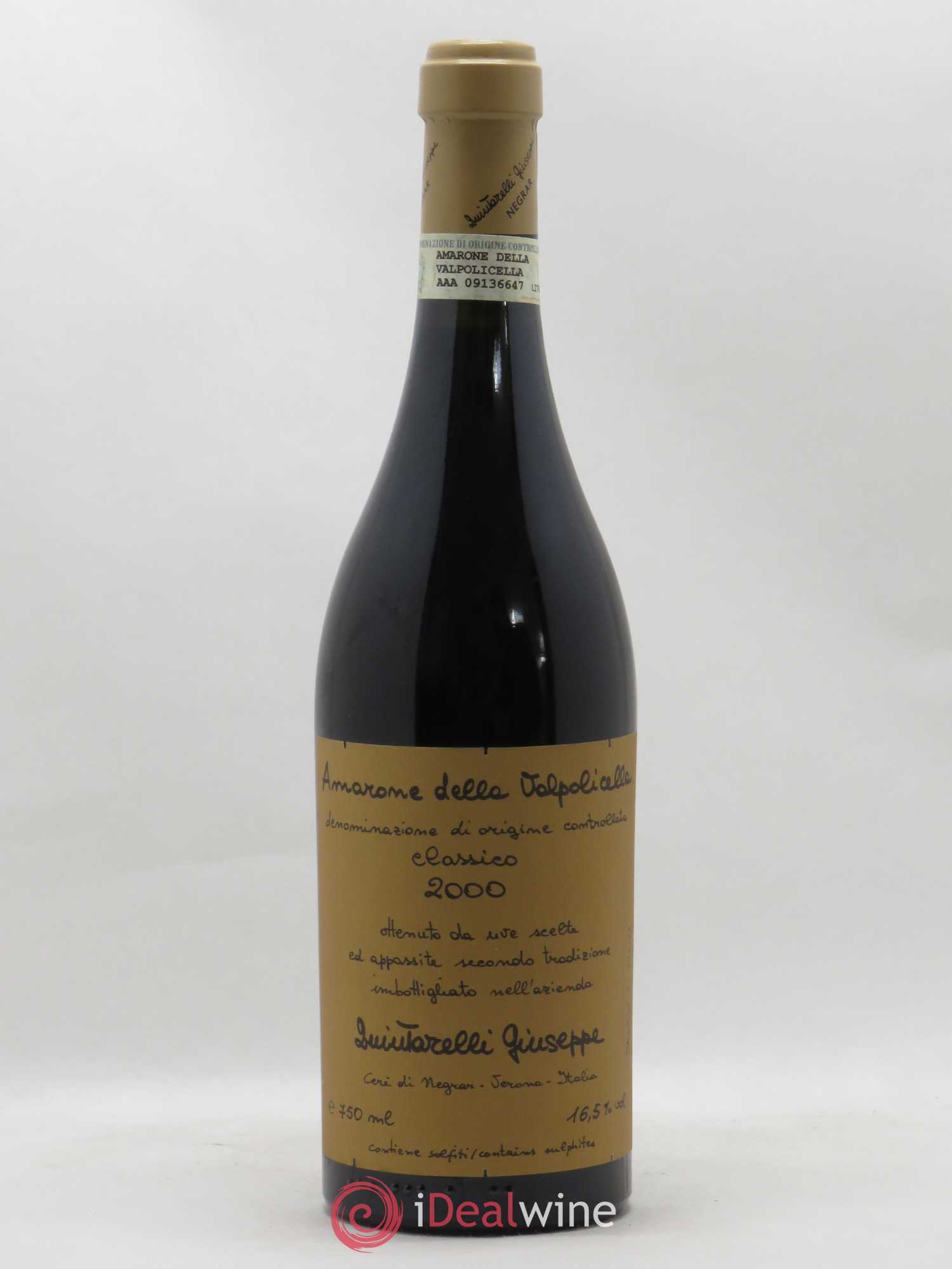 Amarone della Valpolicella Classico Superiore DOCG Giuseppe Quintarelli 2000 - Lot de 1 bouteille - 0