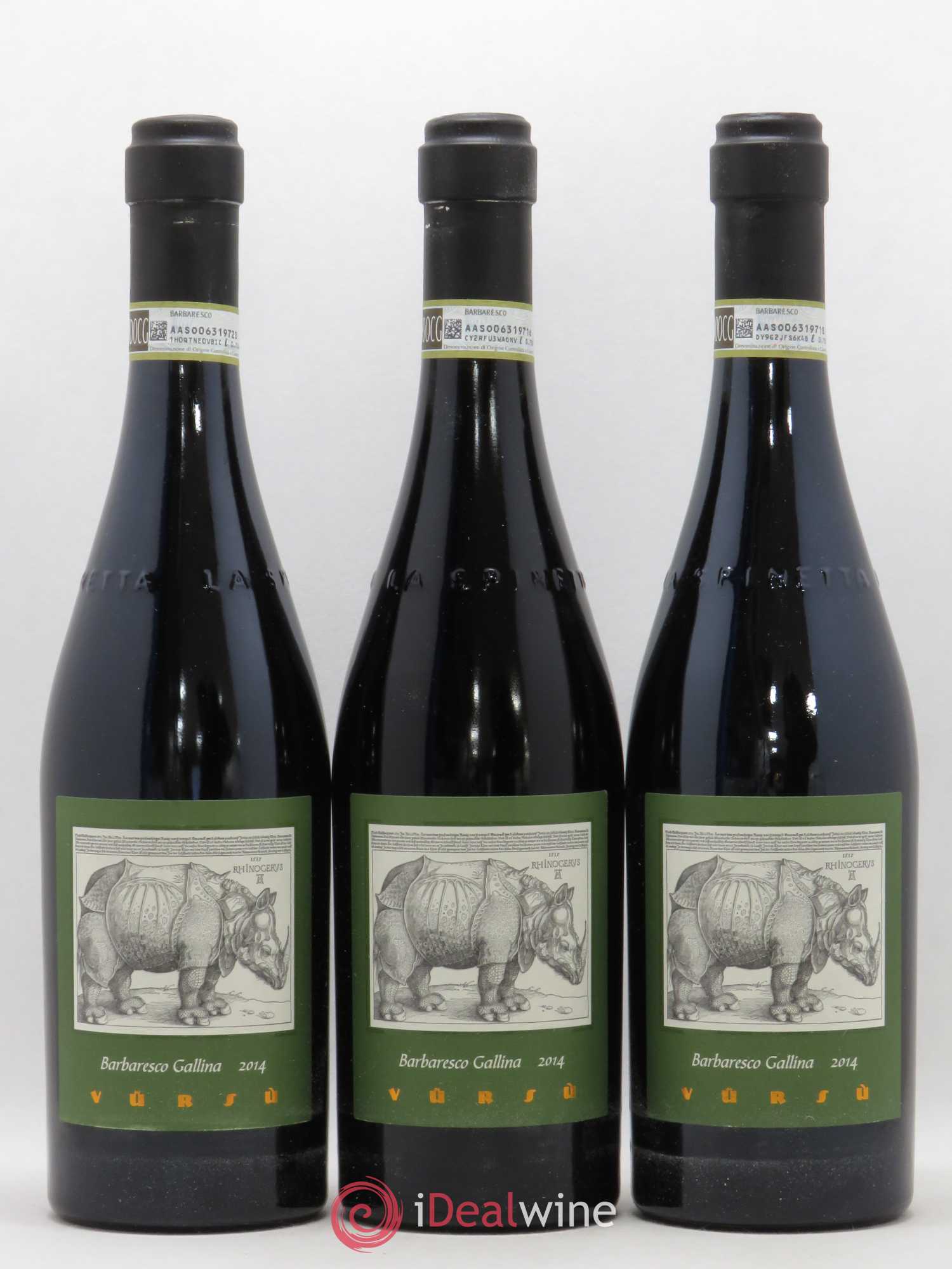 Barbaresco DOCG Vigneto Gallina Vursu La Spinetta - Giorgio Rivetti 2014 - Lot de 3 bouteilles - 0