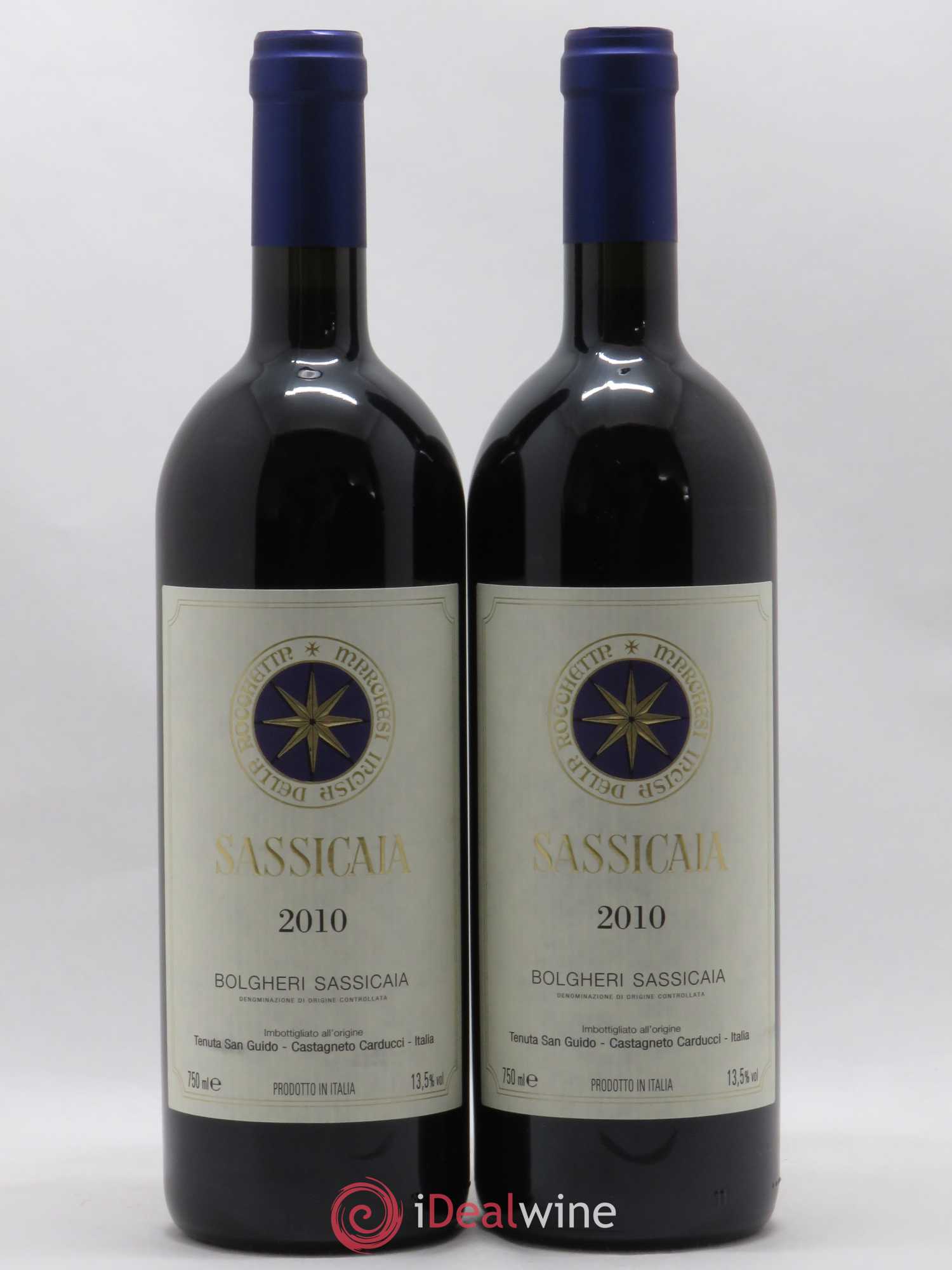 Bolgheri DOC Sassicaia Tenuta San Guido 2010 - Lot de 2 bouteilles - 0