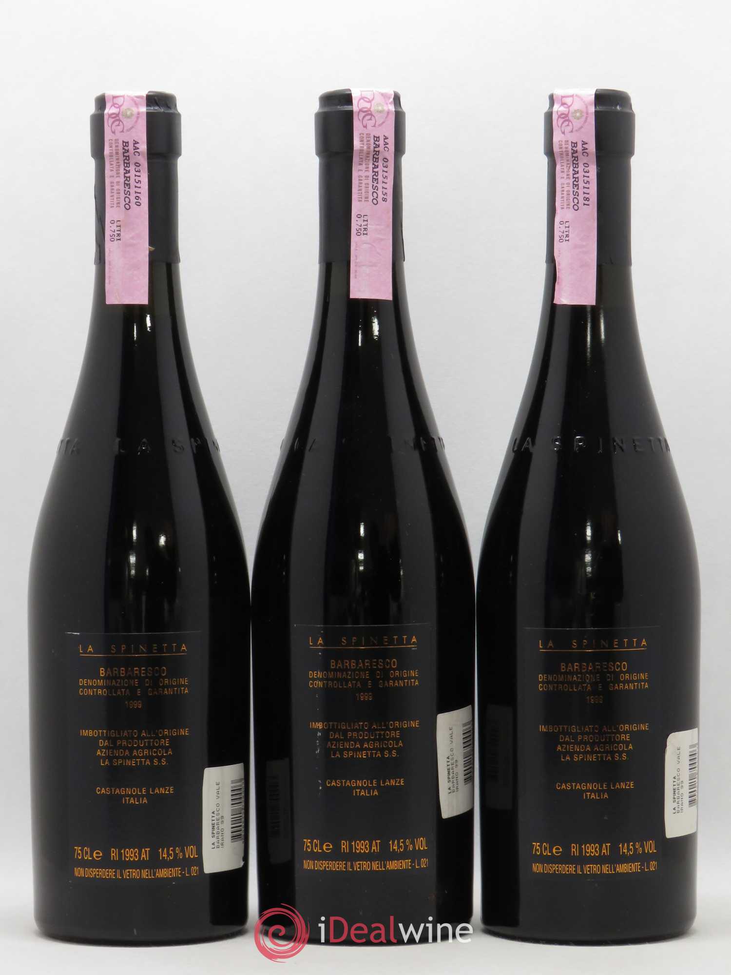 Barbaresco DOCG La Spinetta Valeirano Vursu Giorgio Rivetti 1999 - Lotto di 3 bottiglie - 1