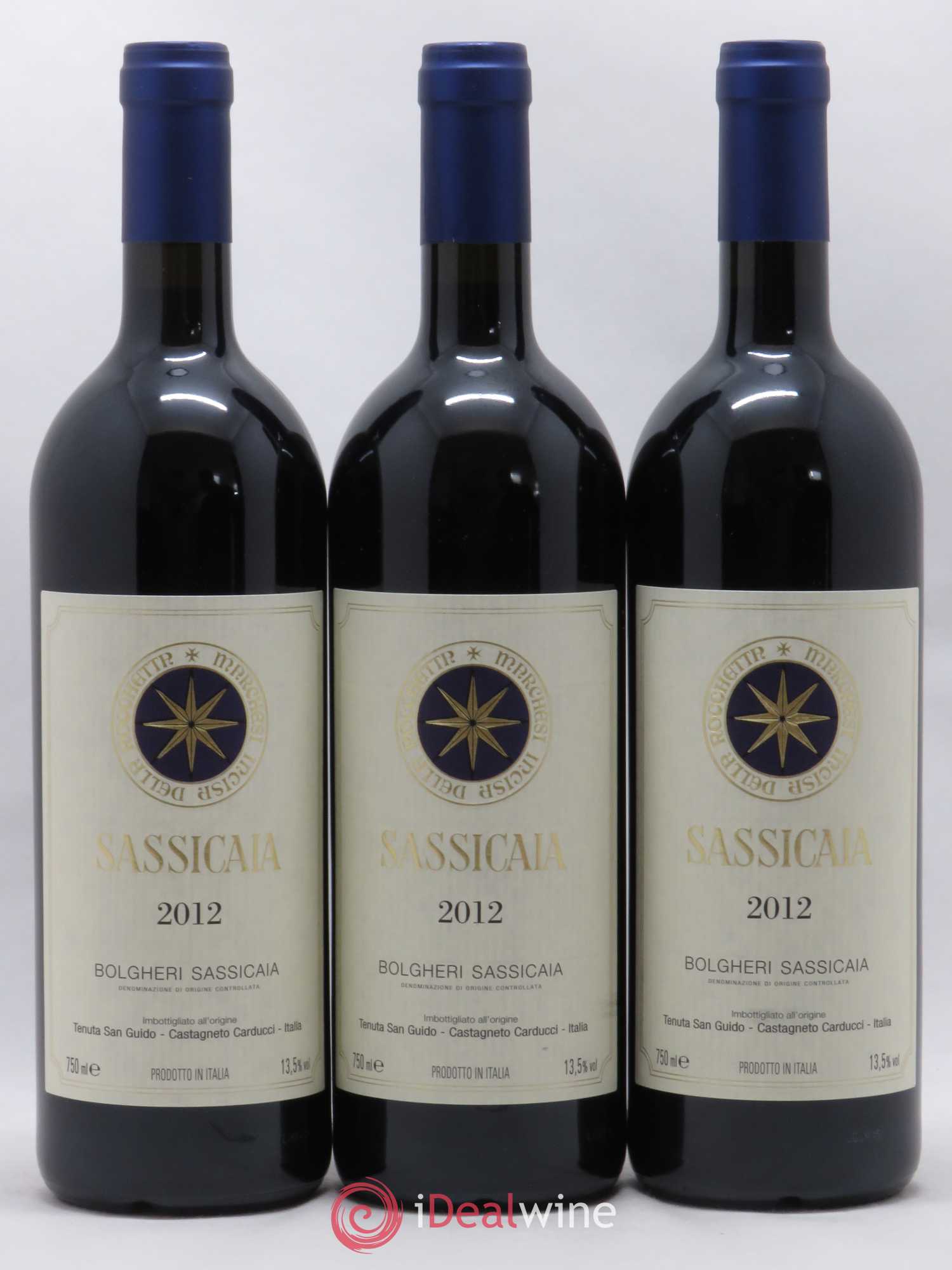 Bolgheri DOC Sassicaia Tenuta San Guido 2012 - Lot de 3 bouteilles - 0