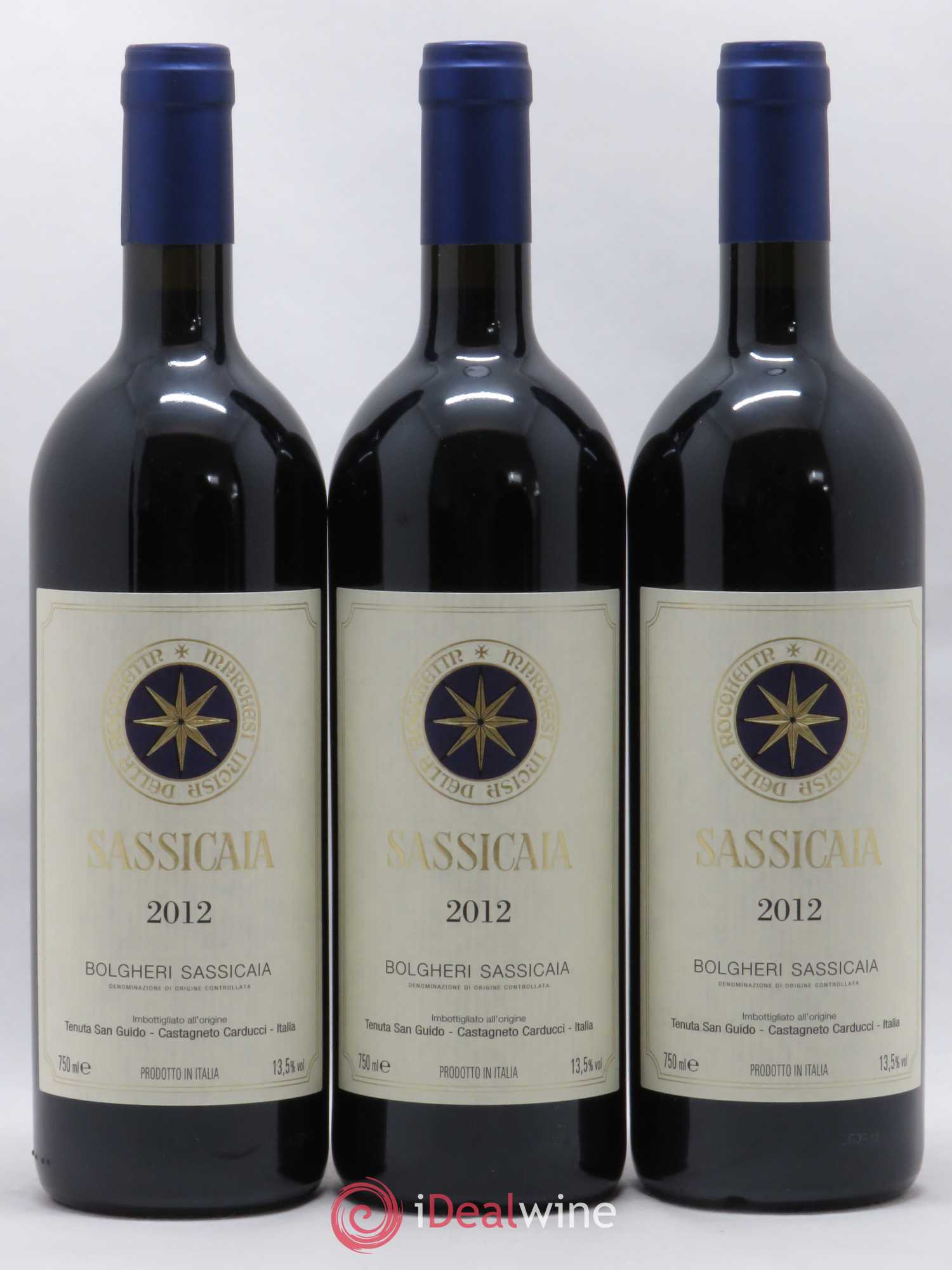 Bolgheri DOC Sassicaia Tenuta San Guido 2012 - Lot de 3 bouteilles - 0