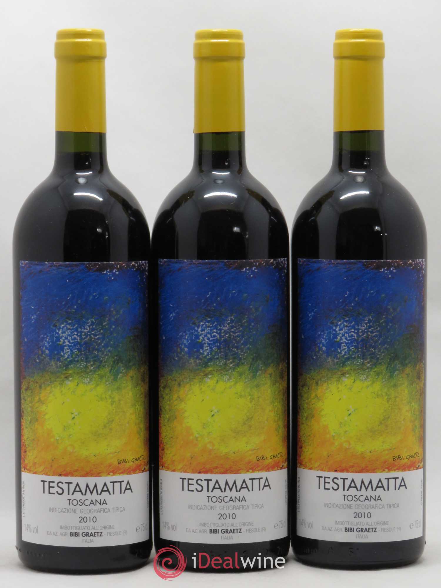 Toscana IGT Bibi Graetz Testamatta 2010 - Lot de 3 bouteilles - 0