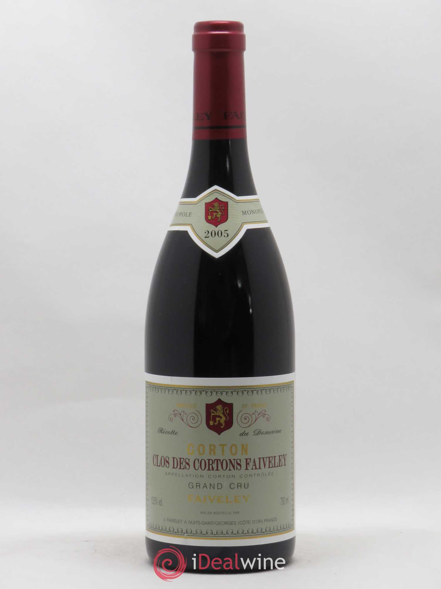 Corton Grand Cru Clos des Cortons Faiveley 2005 - Lot de 1 bouteille - 0
