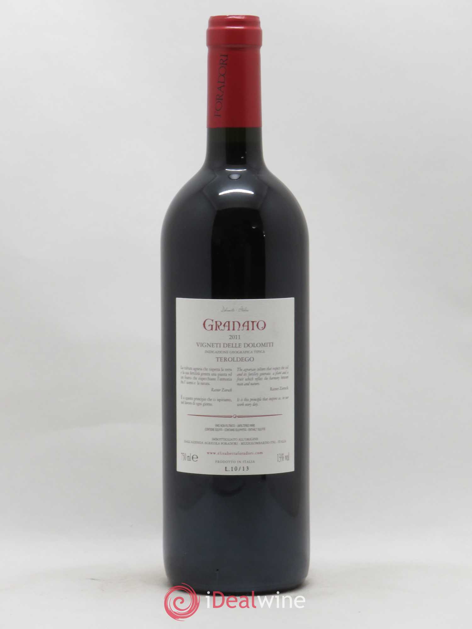 Vigneti delle Dolomiti IGT Granato Elisabetta Foradori 2011 - Lot de 1 bouteille - 1