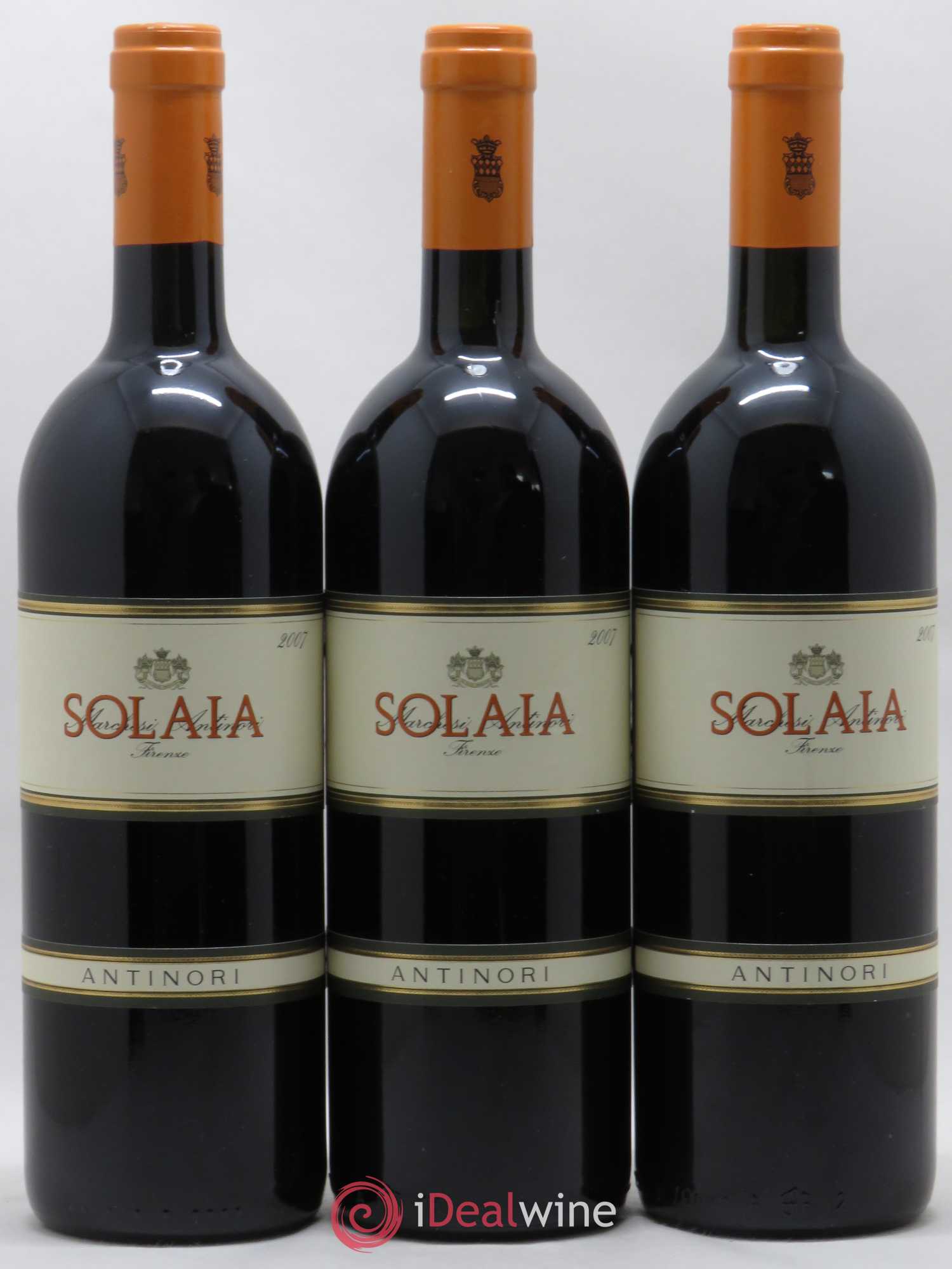 Toscana IGT Solaia Tenuta Tignanello - Marchesi Antinori 2007 - Lot de 3 bouteilles - 0