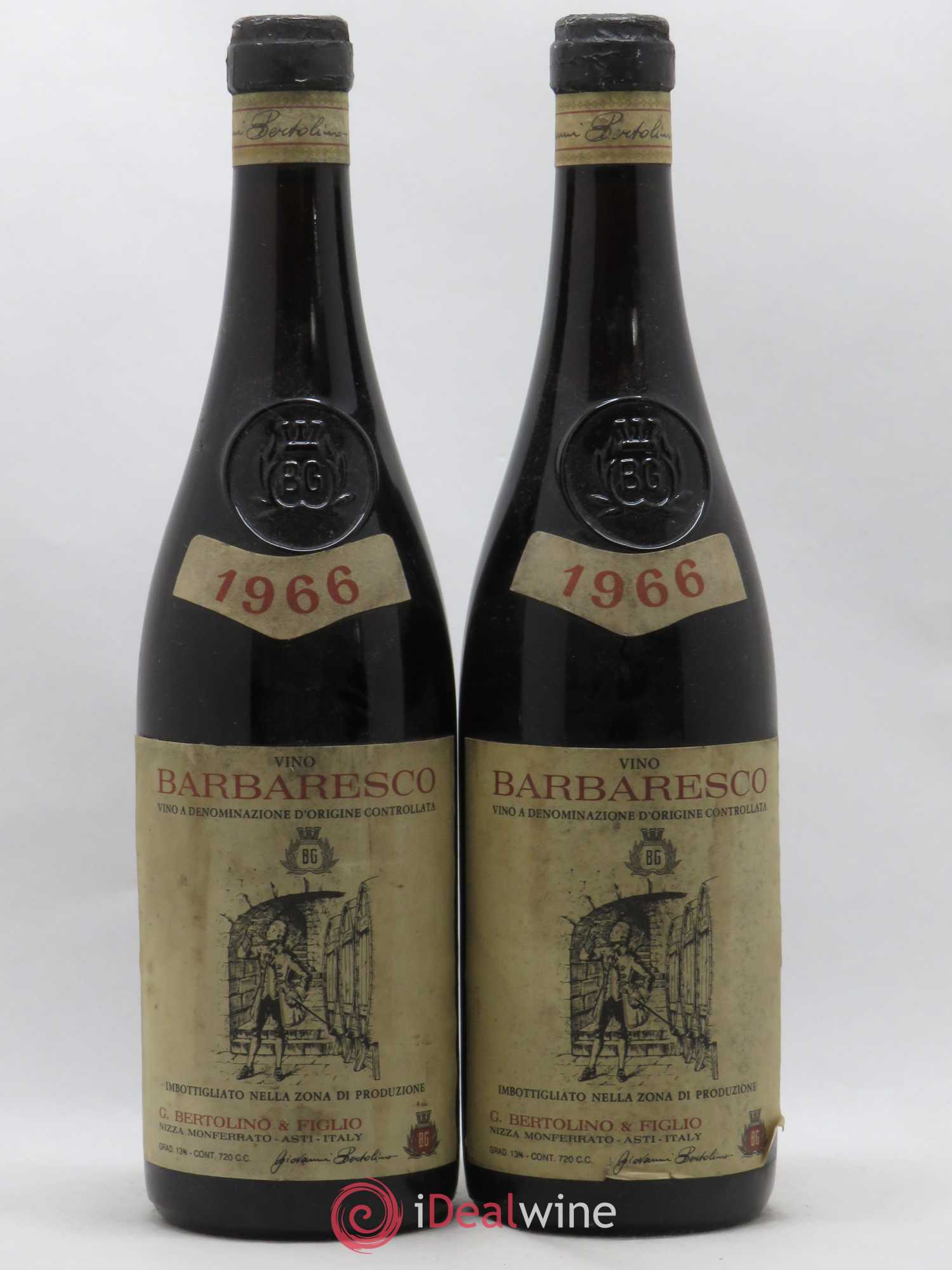 Barbaresco DOCG G. Bertolino e Figlio 1966 - Lot de 2 bouteilles - 0