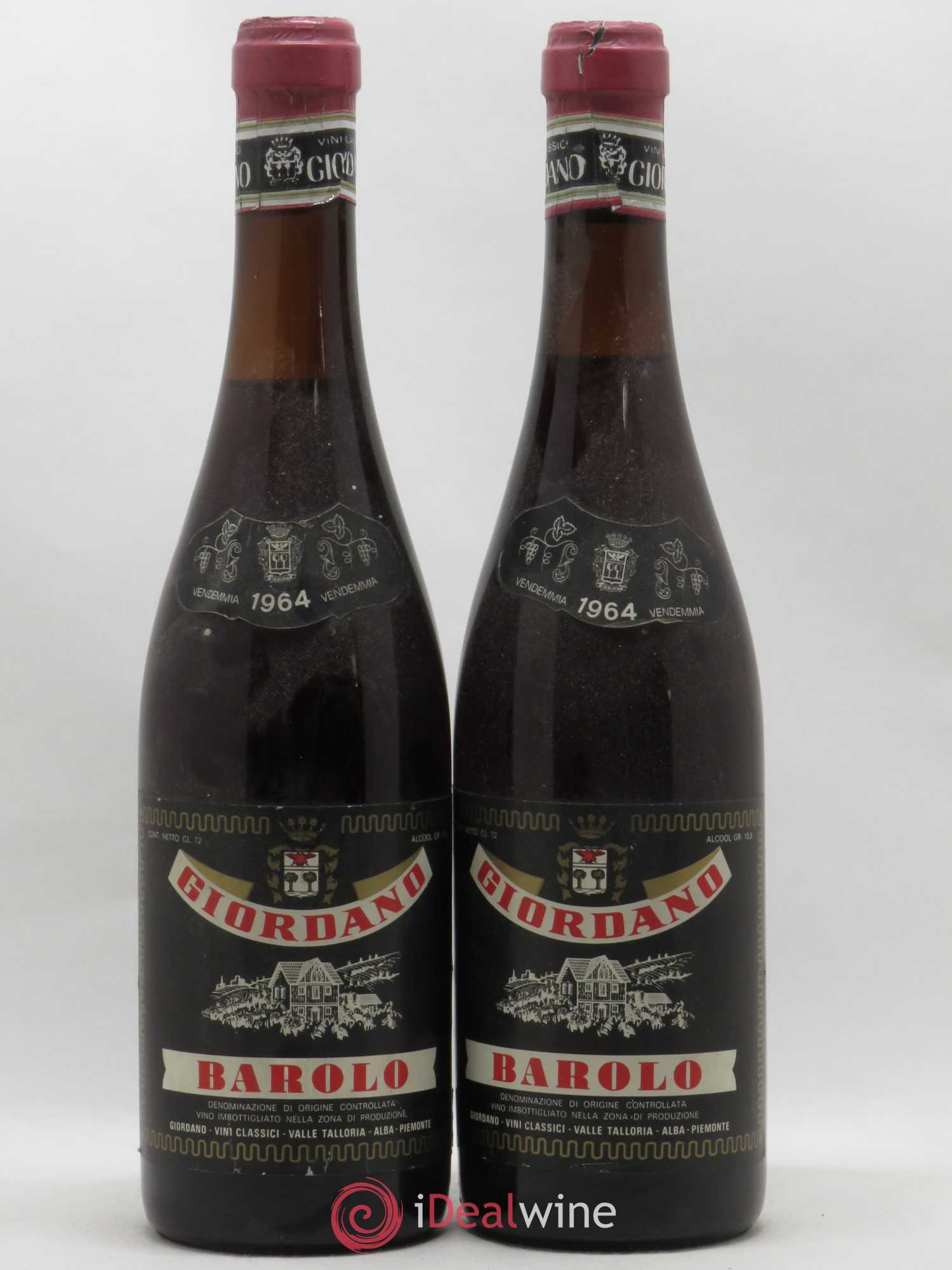 Barolo Giordano 1964 - Lot de 2 bouteilles - 0