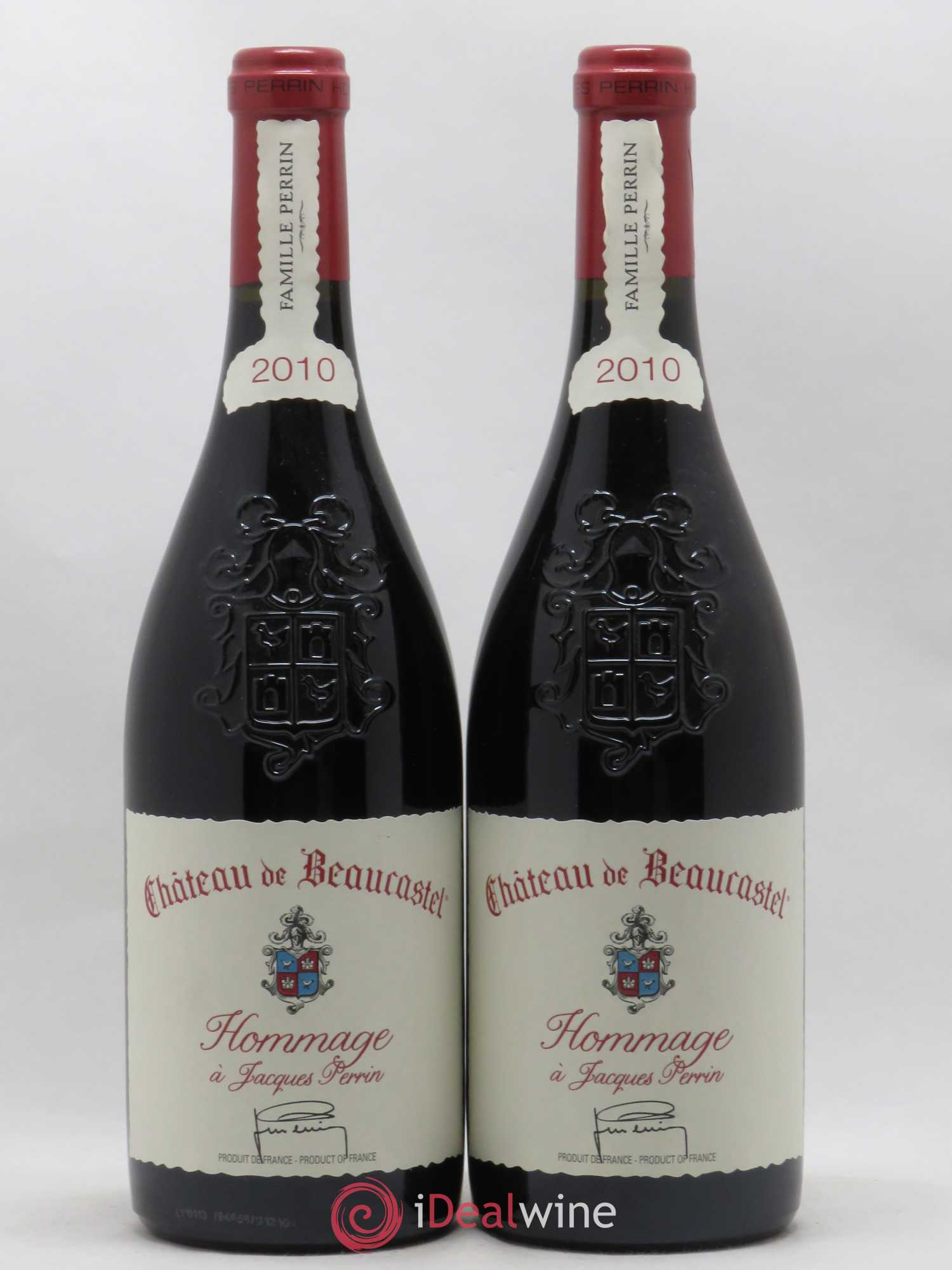 Châteauneuf-du-Pape Château de Beaucastel Hommage à Jacques Perrin Famille Perrin 2010 - Lot de 2 bouteilles - 0