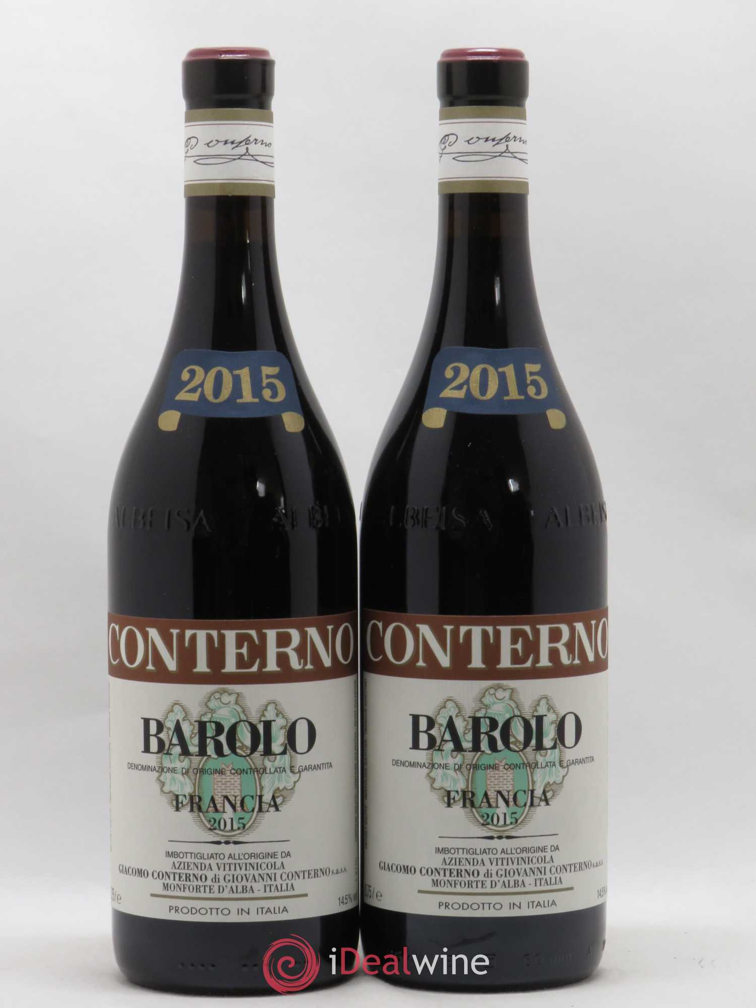 Barolo DOCG Vigna Francia Giacomo Conterno 2015 - Lot de 2 bouteilles - 0