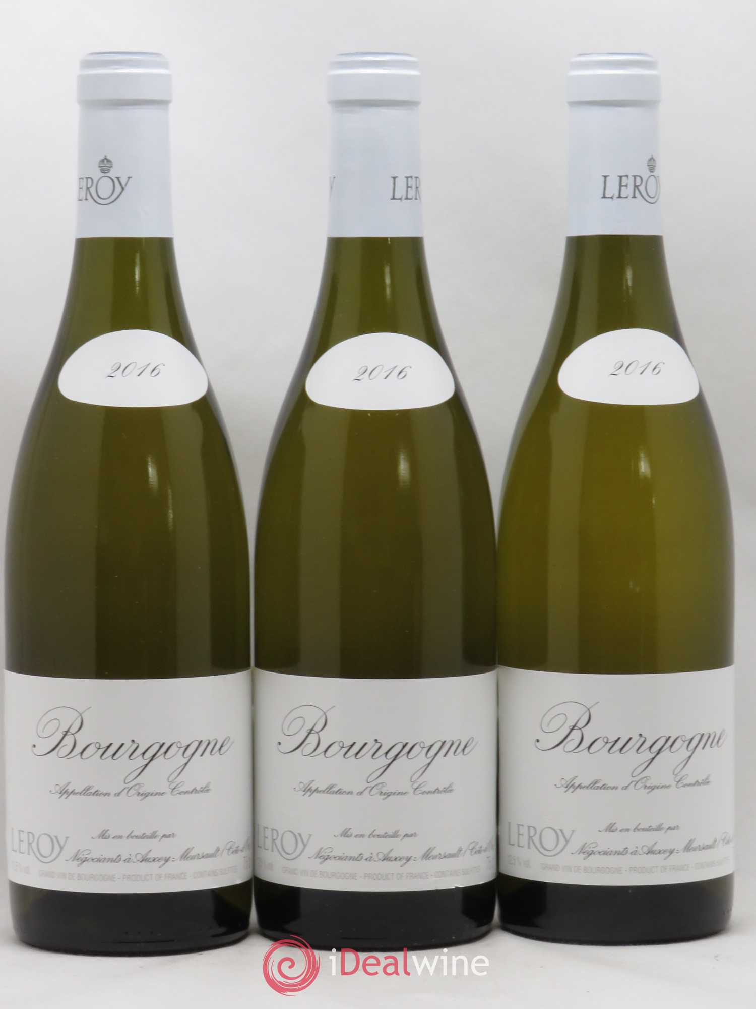 Bourgogne Leroy SA 2016 - Lot de 3 bouteilles - 0