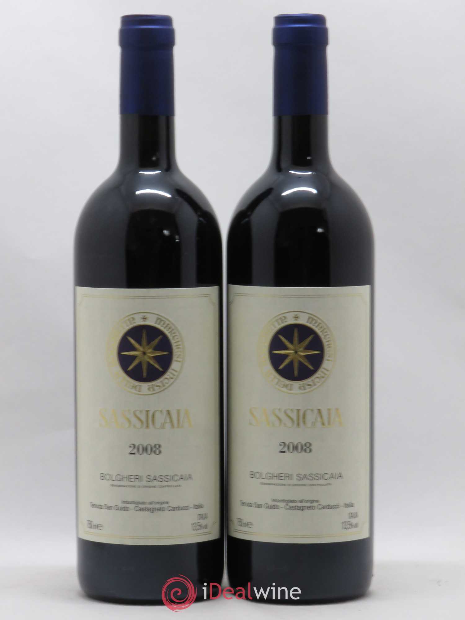 Bolgheri DOC Sassicaia Tenuta San Guido 2008 - Lot de 2 bouteilles - 0