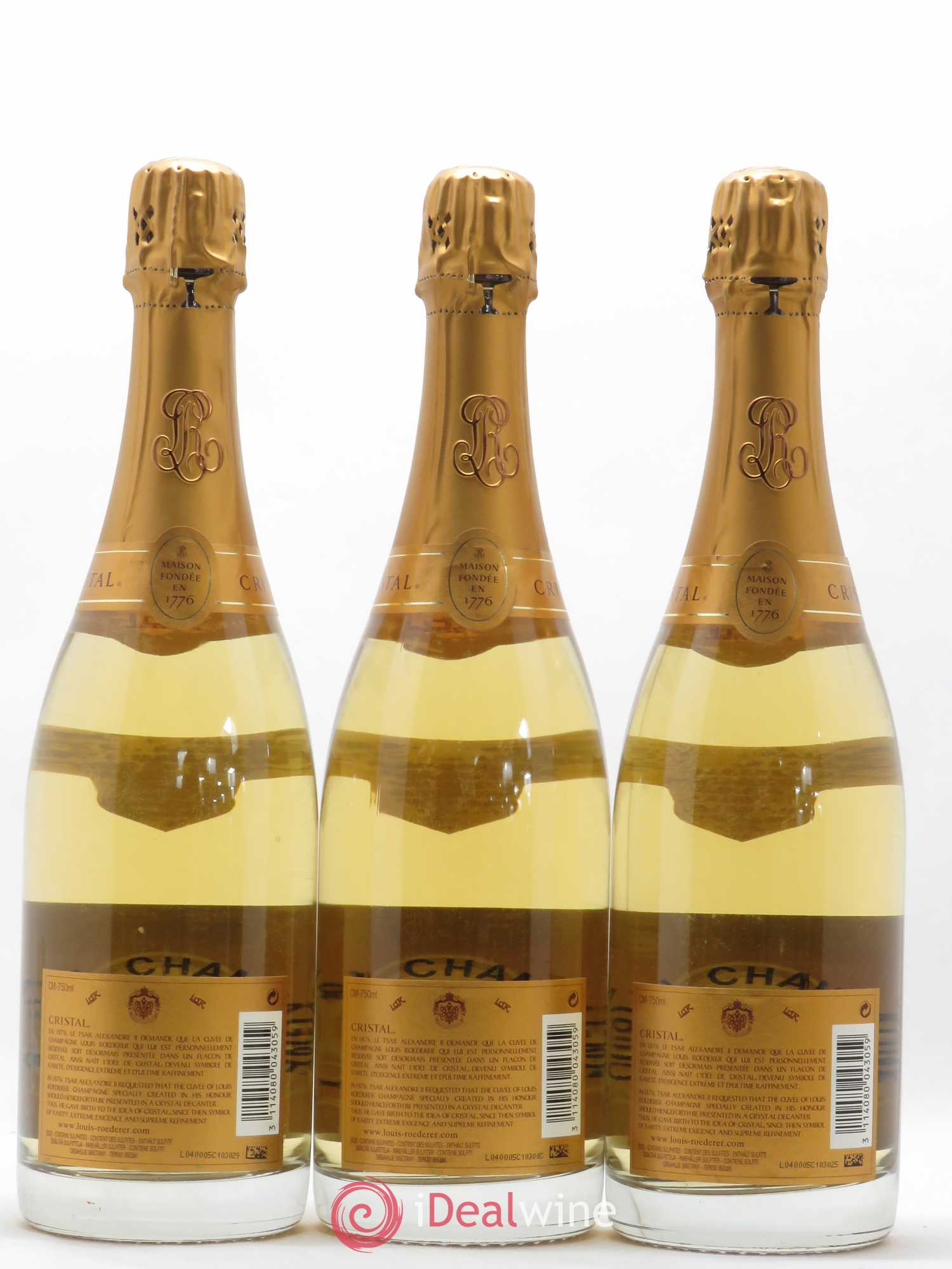 Cristal Louis Roederer 2006 - Lot de 3 bouteilles - 1