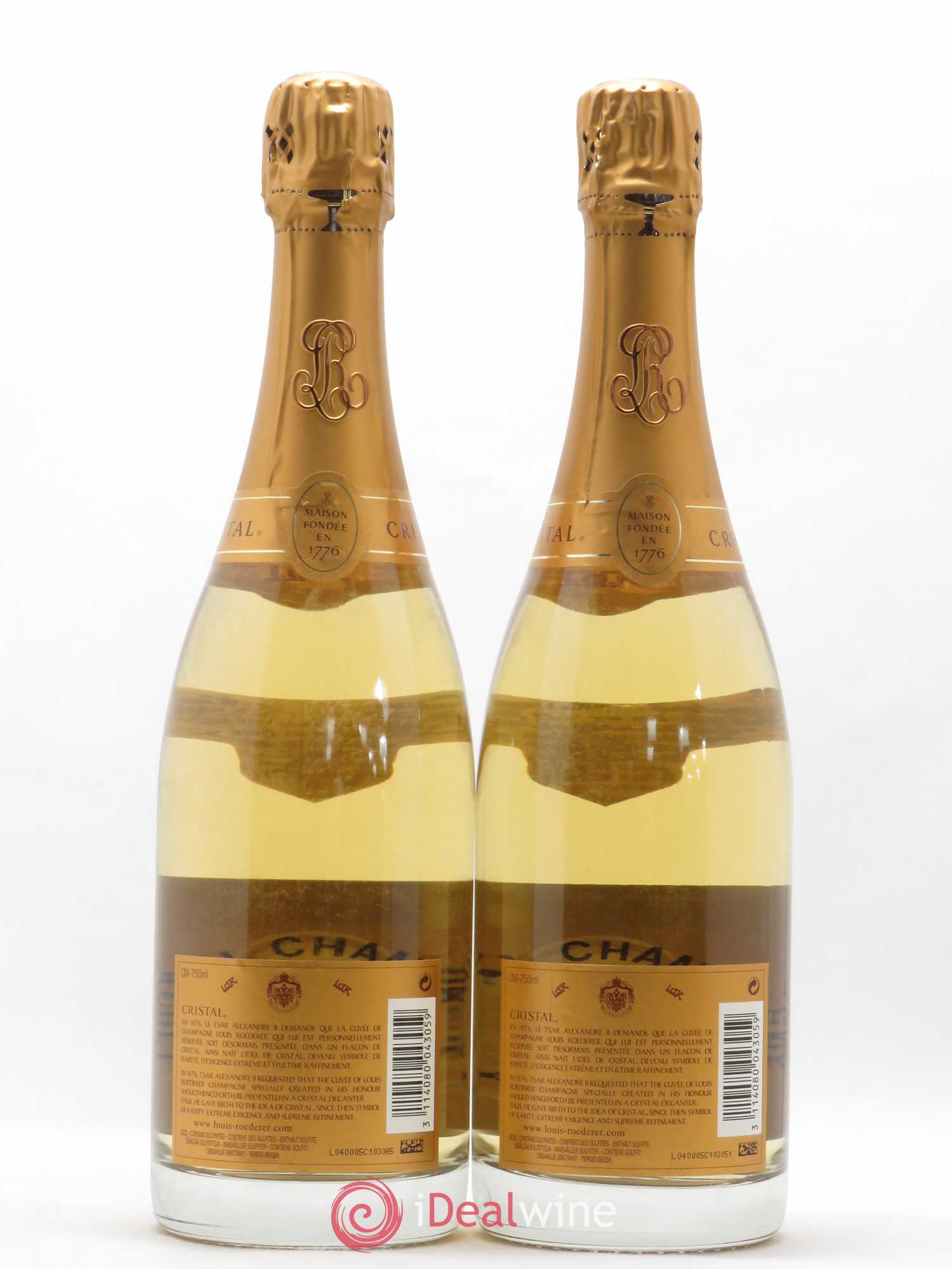 Cristal Louis Roederer 2006 - Lot de 2 bouteilles - 1