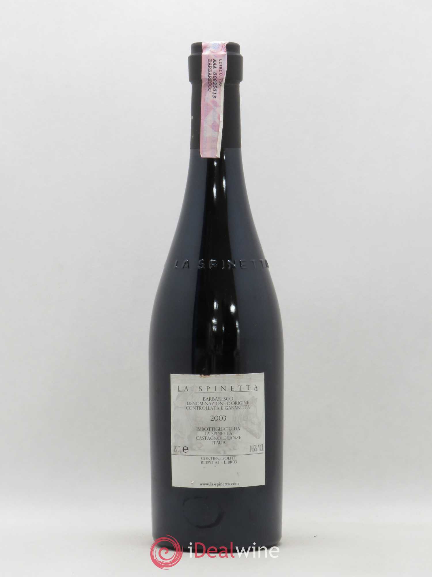 Barbaresco DOCG Vigneto Gallina Vursu La Spinetta - Giorgio Rivetti 2003 - Lot de 1 bouteille - 1