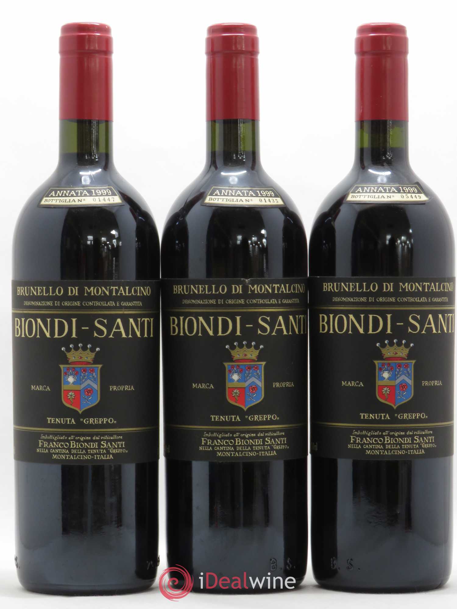 Brunello di Montalcino Tenuta Greppo Biondi-Santi 1999 - Lotto di 3 bottiglie - 0