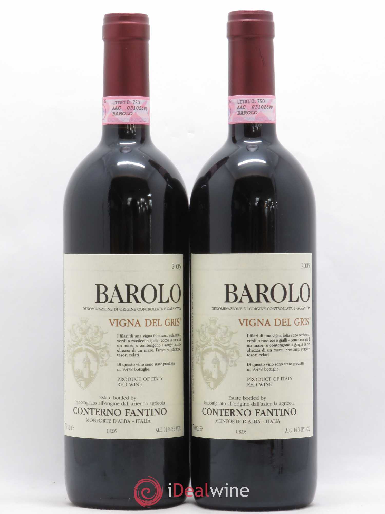Barolo DOCG Conterno Fantino Vigna del Gris 2005 - Lot of 2 bottles - 0