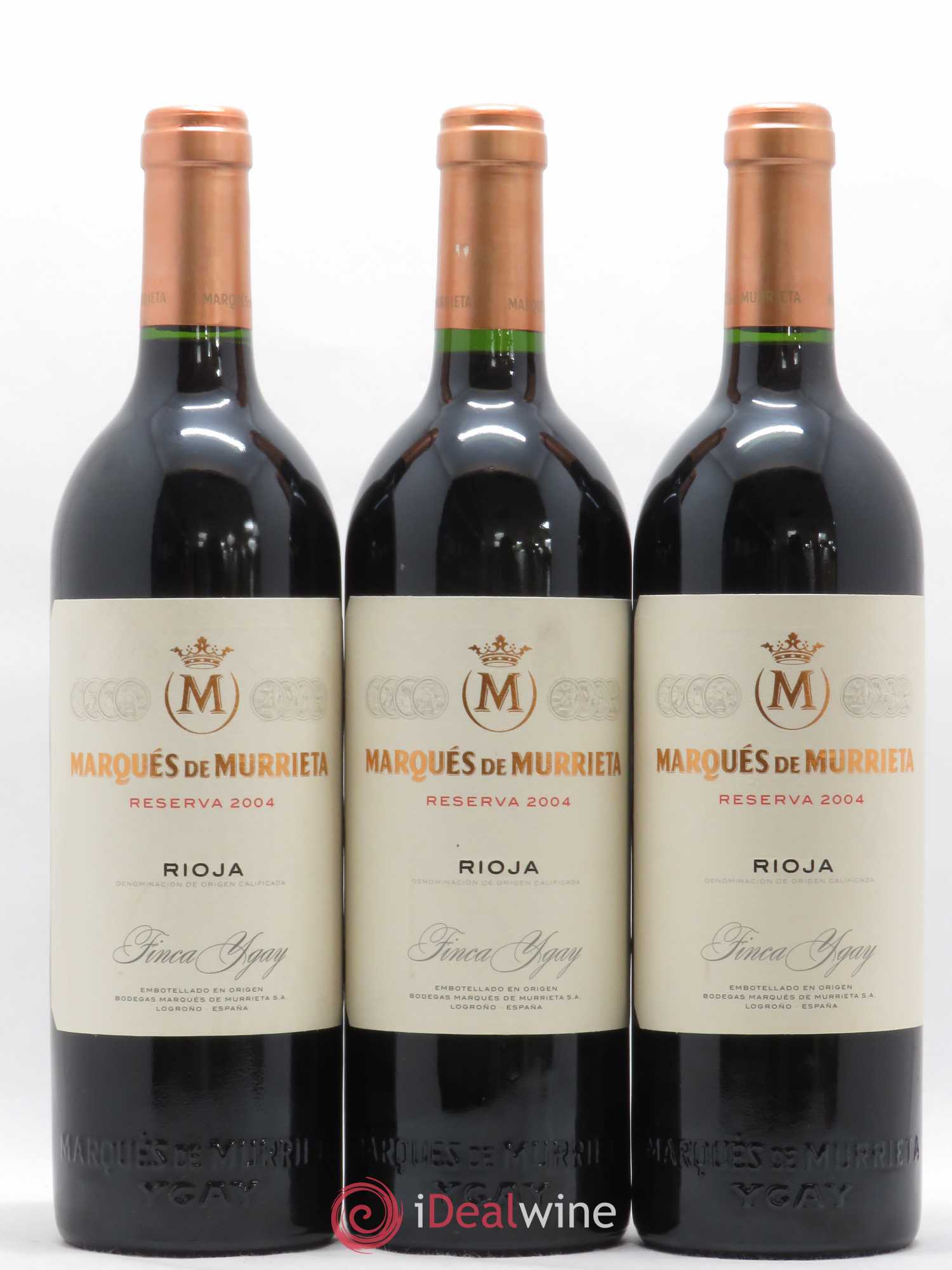 Rioja DOCA Marques De Murrieta Ygay Reserva 2004 - Lot de 3 bouteilles - 0