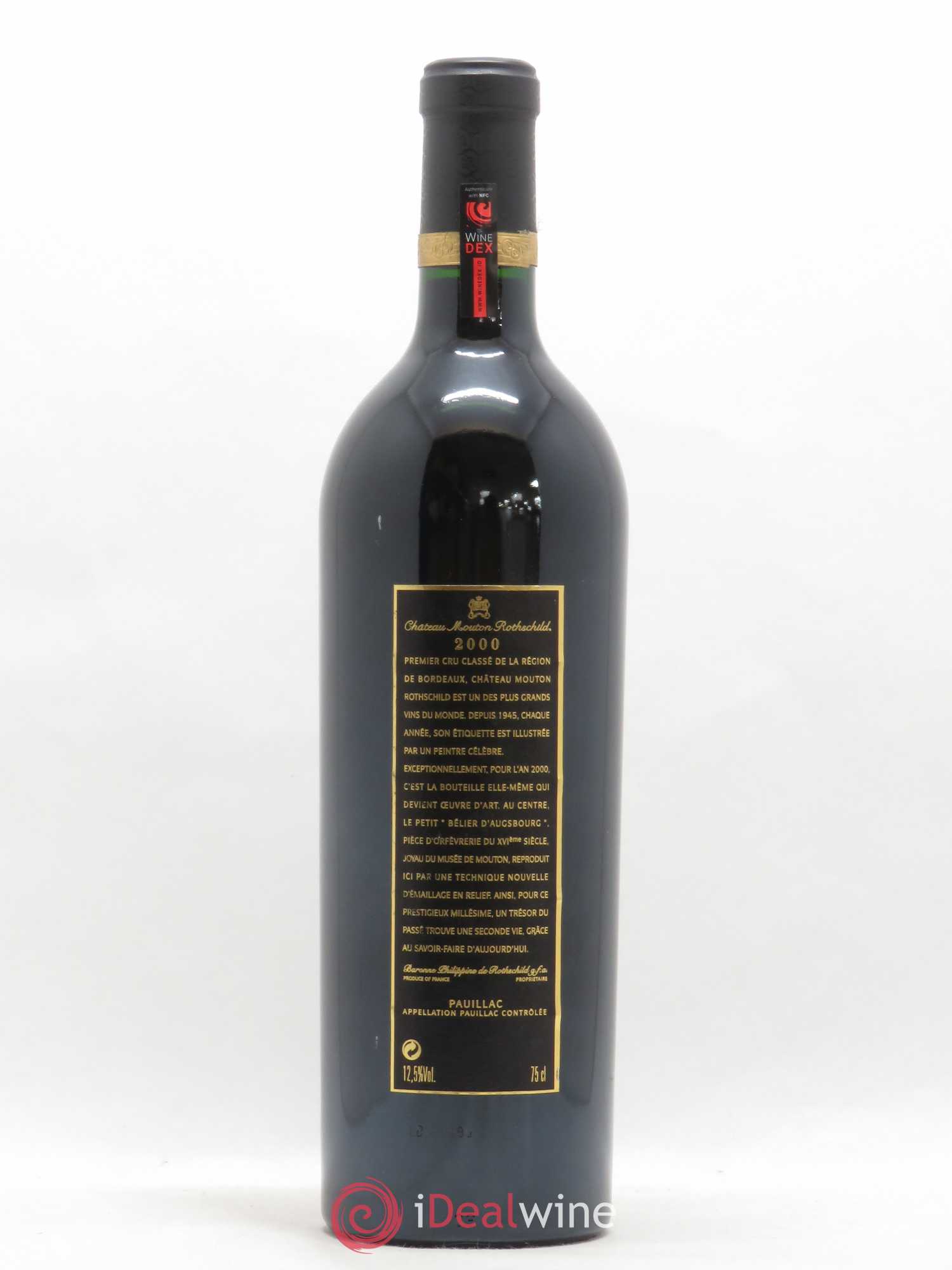 Château Mouton Rothschild 1er Grand Cru Classé 2000 - Lot de 1 bouteille - 1
