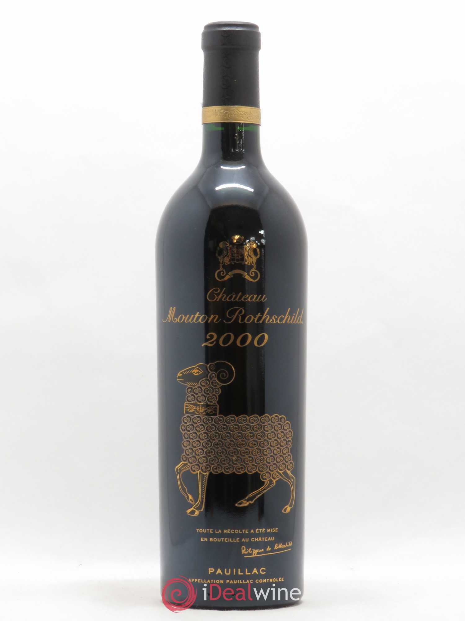 Château Mouton Rothschild 1er Grand Cru Classé 2000 - Lot de 1 bouteille - 0