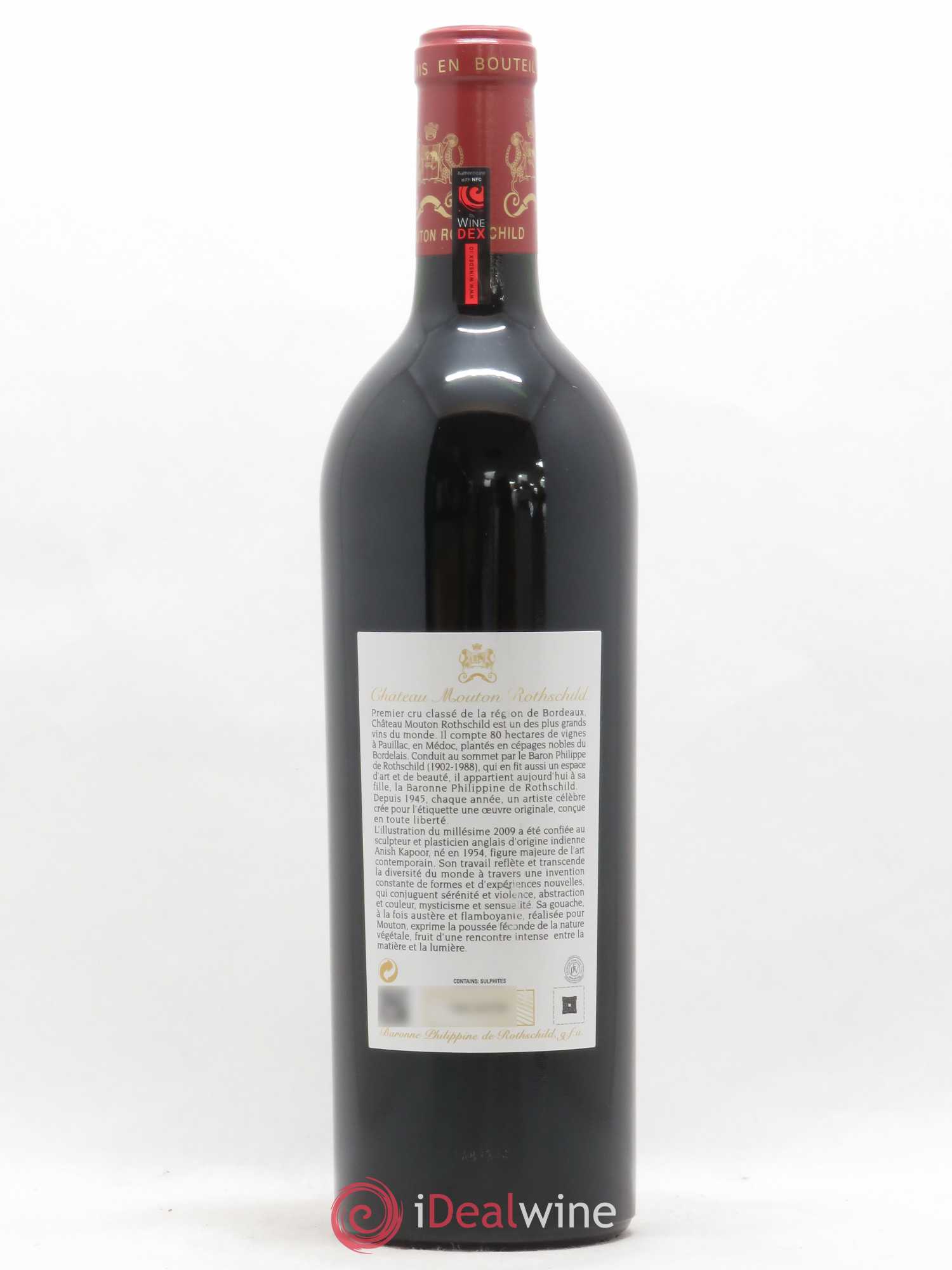 Château Mouton Rothschild 1er Grand Cru Classé 2009 - Lot de 1 bouteille - 1