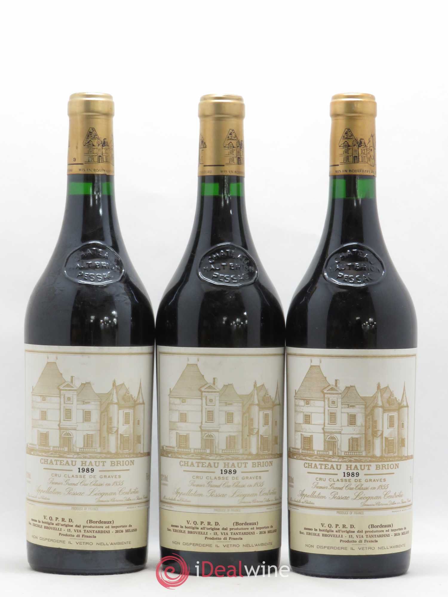 Château Haut Brion 1er Grand Cru Classé 1989 - Lot de 3 bouteilles - 0