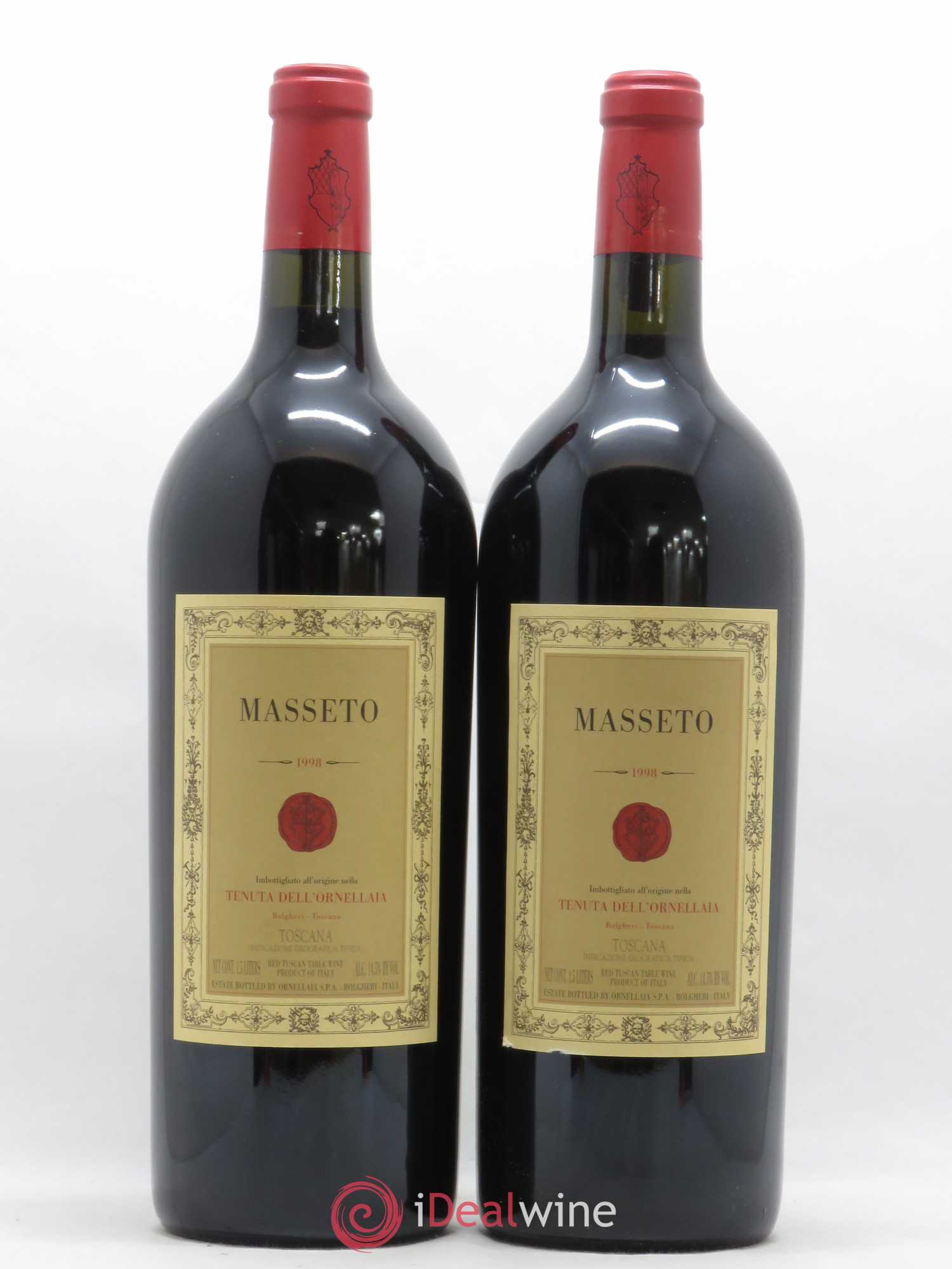 Toscana IGT Tenuta Dell'Ornellaia Masseto Frescobaldi 1998 - Lot de 2 magnums - 0