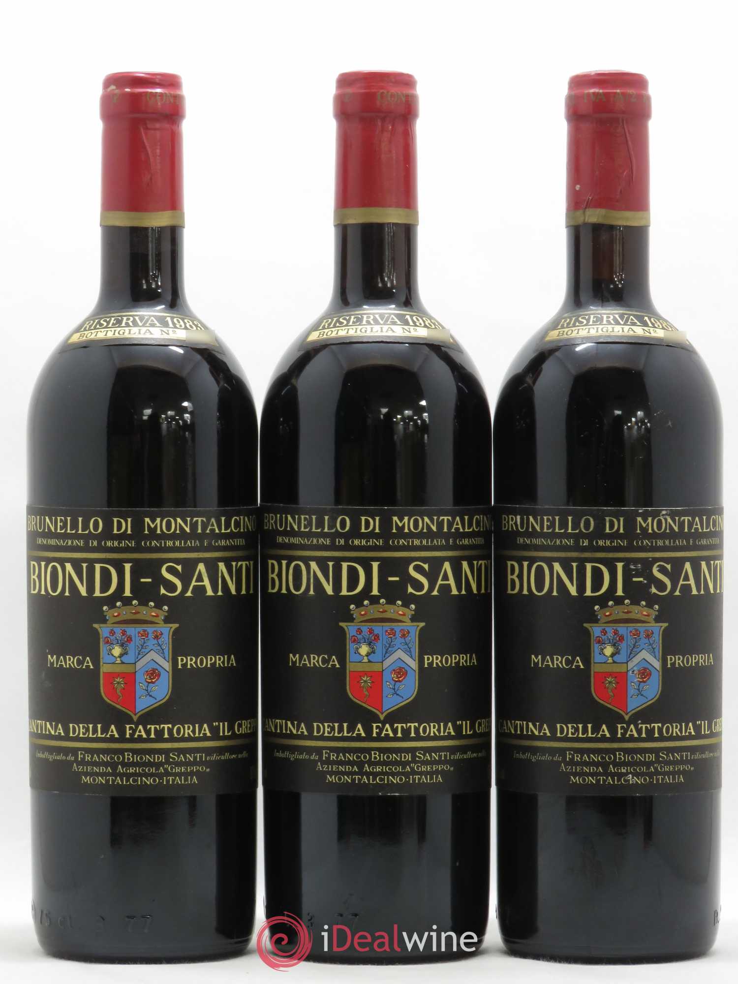 Brunello di Montalcino Riserva Tenuta Greppo Biondi-Santi 1983 - Lot de 3 bouteilles - 0