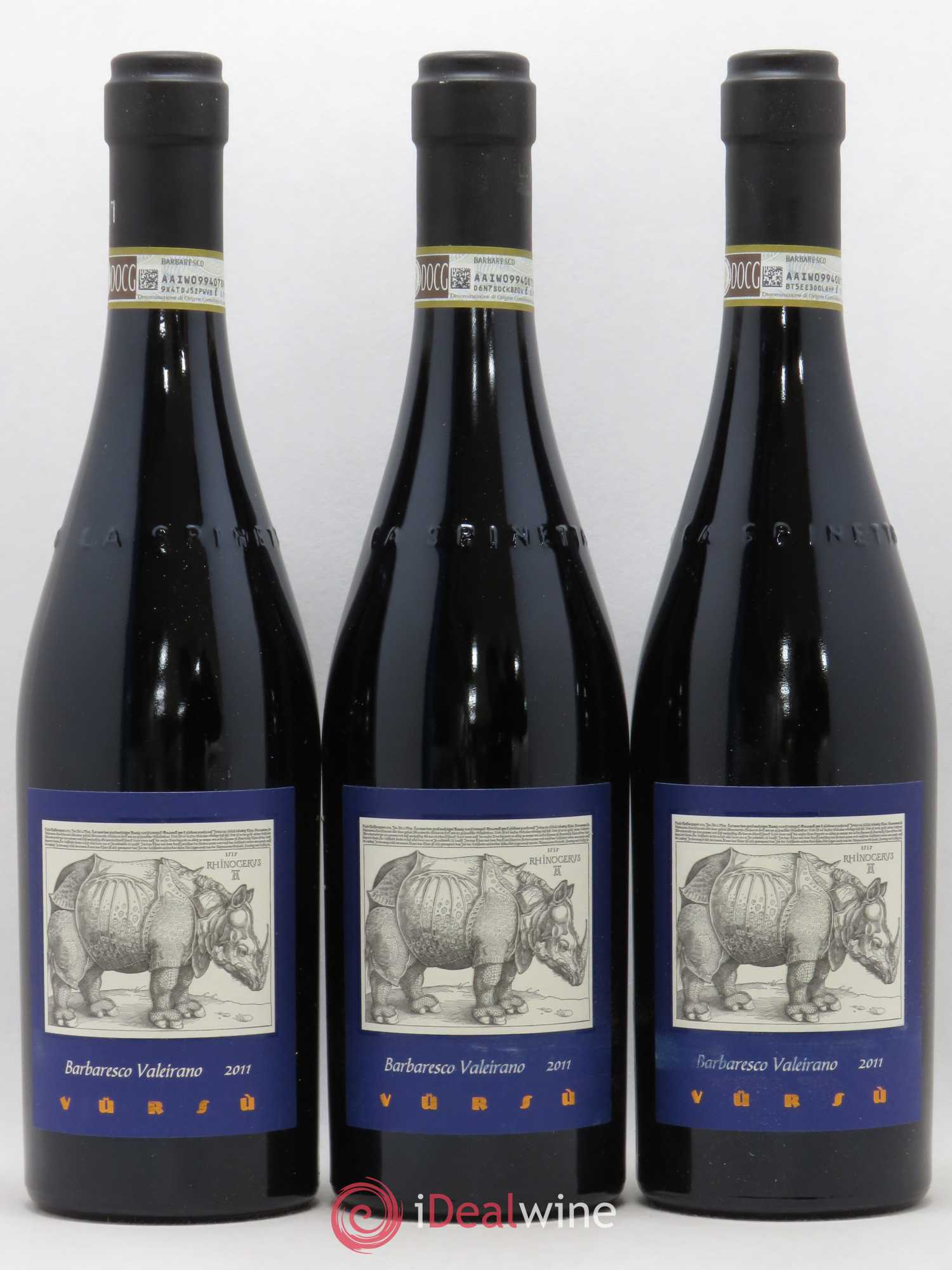 Barbaresco DOCG La Spinetta Valeirano Vursu Giorgio Rivetti 2011 - Lot de 3 bouteilles - 0