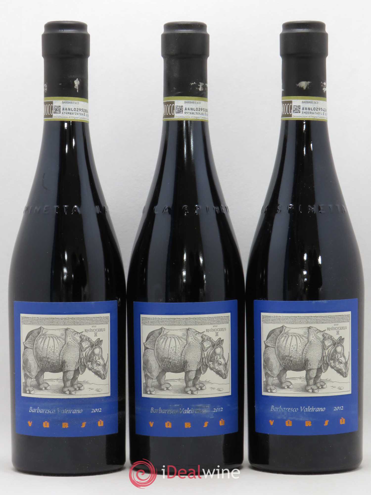 Barbaresco DOCG La Spinetta Valeirano Vursu Giorgio Rivetti 2012 - Lot de 3 bouteilles - 0