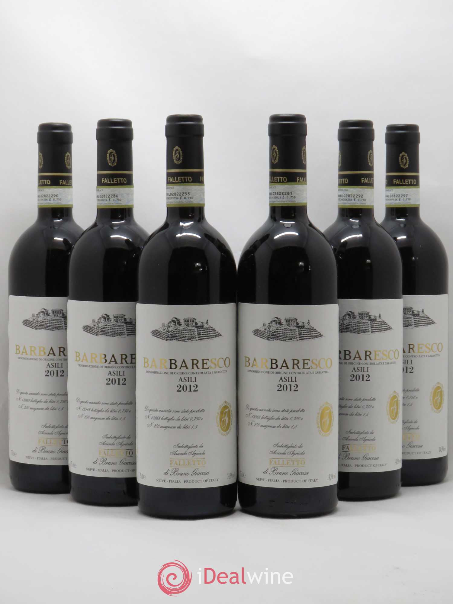 Barbaresco DOCG Asili Azienda Agricola Falletto di Bruno Giacosa 2012 - Lot de 6 bouteilles - 0