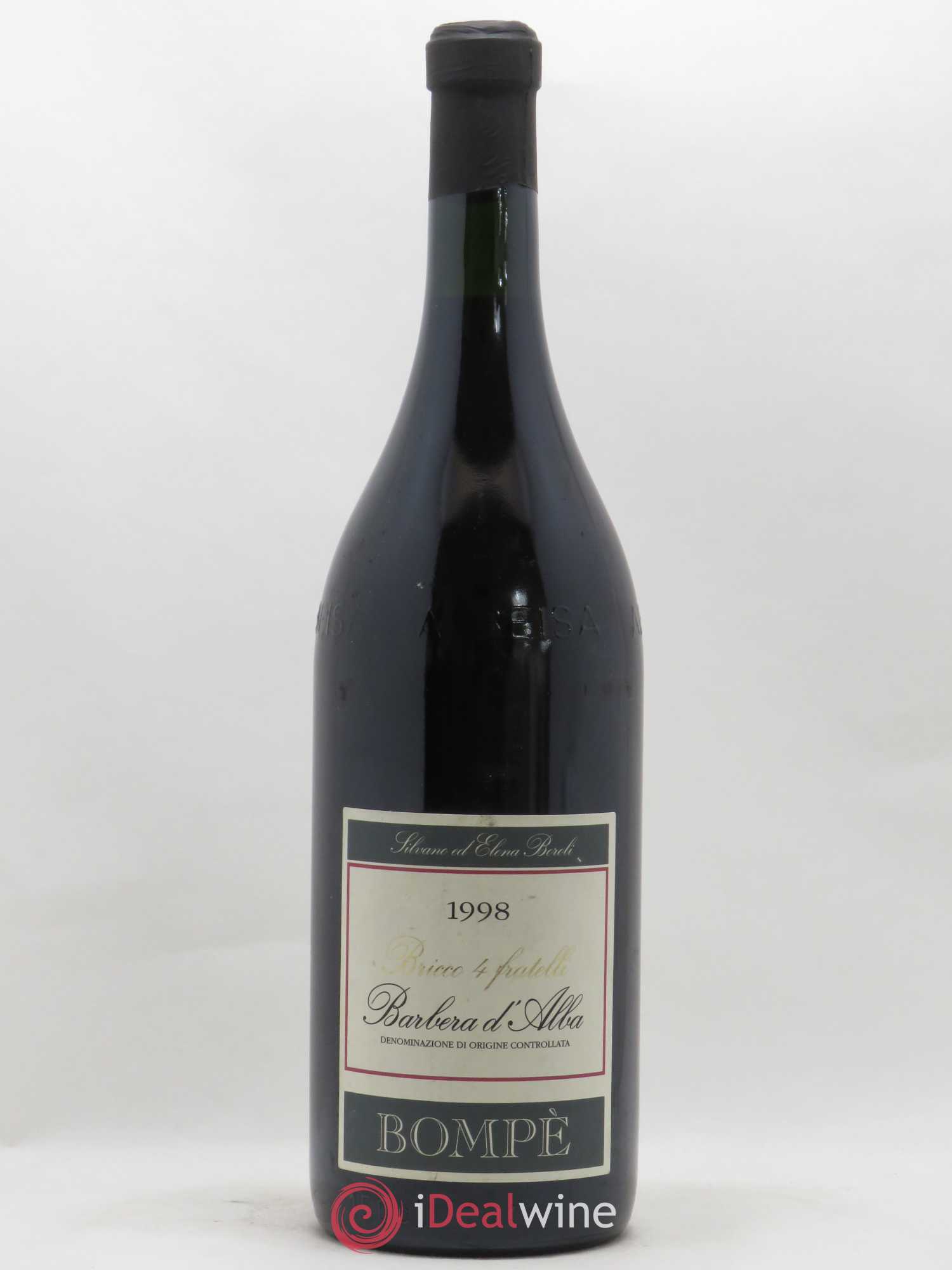 Barbera d'Alba DOC Bricco 4 Fratelli Bompè Silvano ed Elena Boroli (sans prix de réserve) 1998 - Posten von 1 Magnum - 0